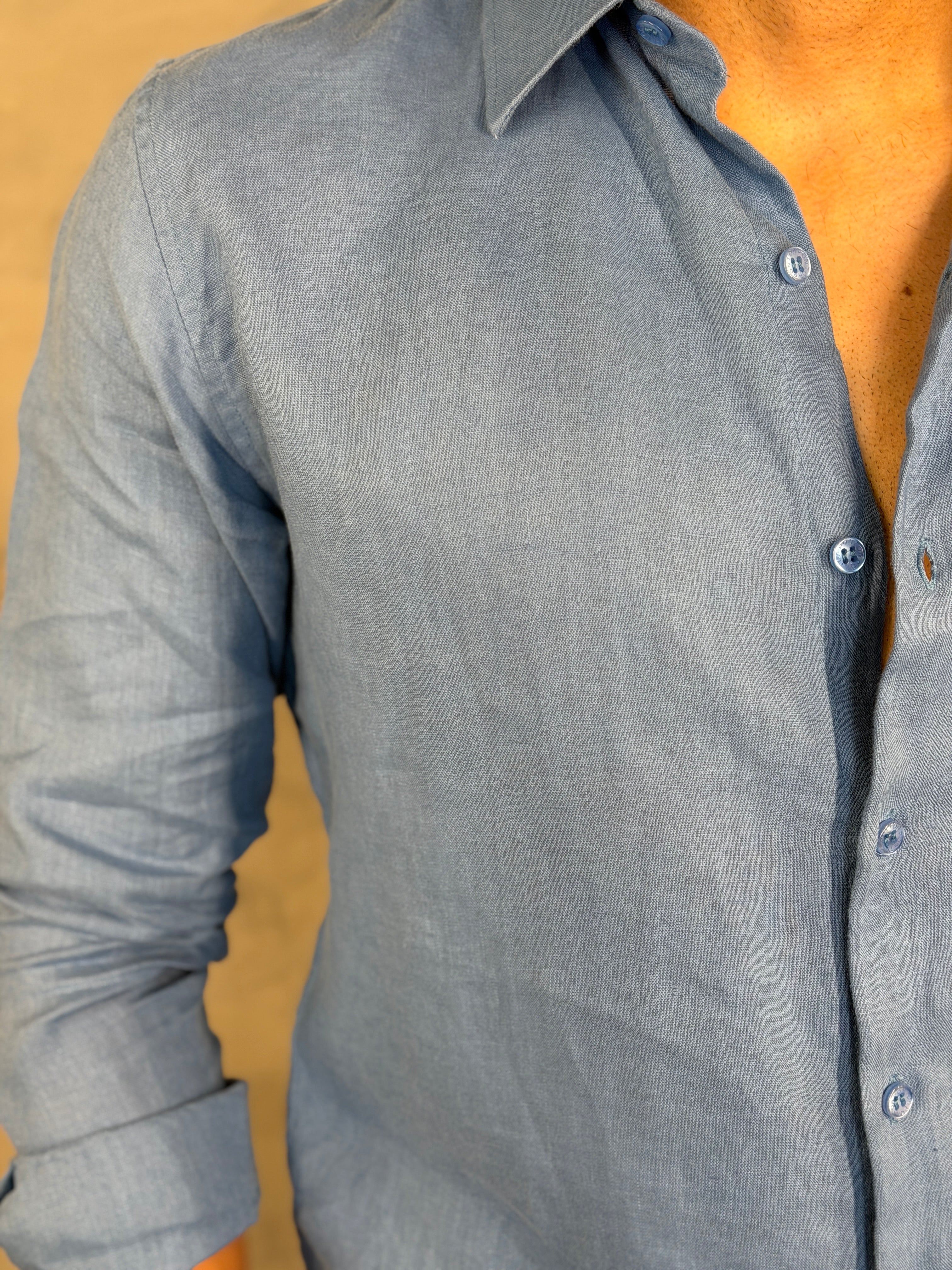 CAMISA M/L OASIS PURO LINHO PONTO H