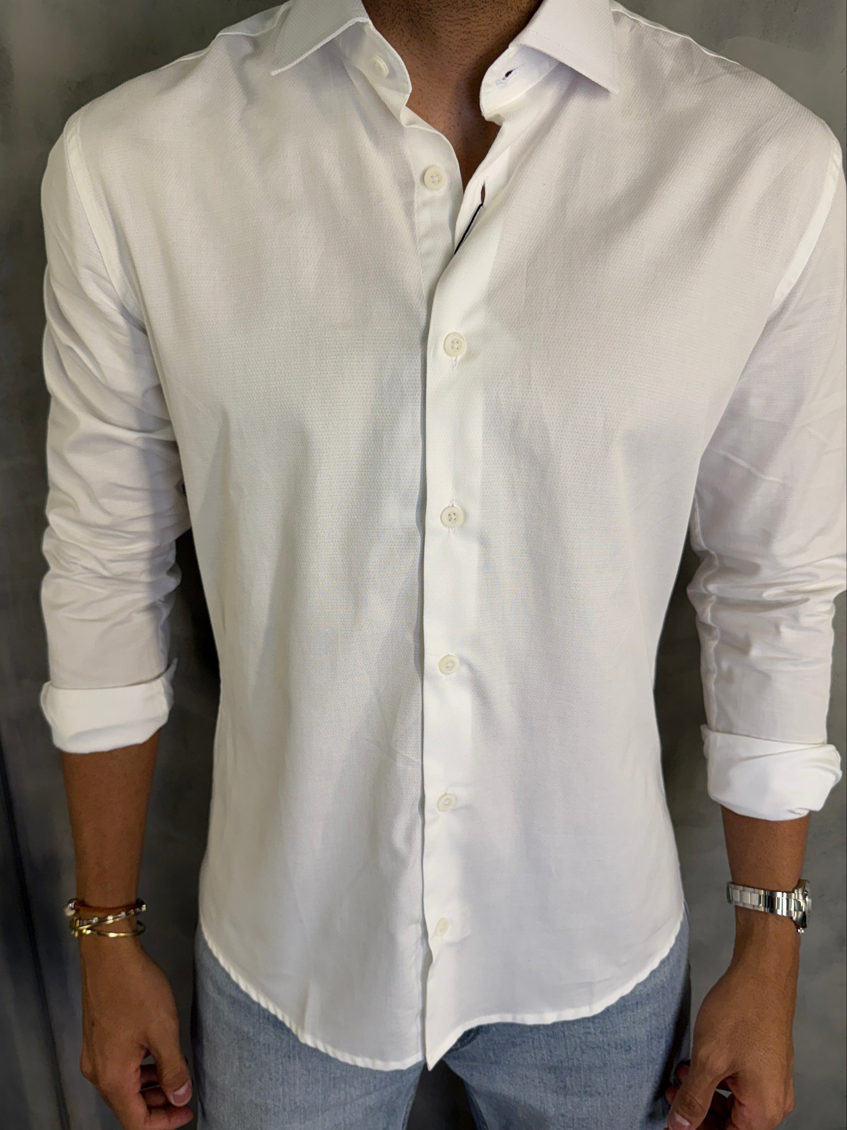 CAMISA M/L SENSATEZ PONTO H BRANCO
