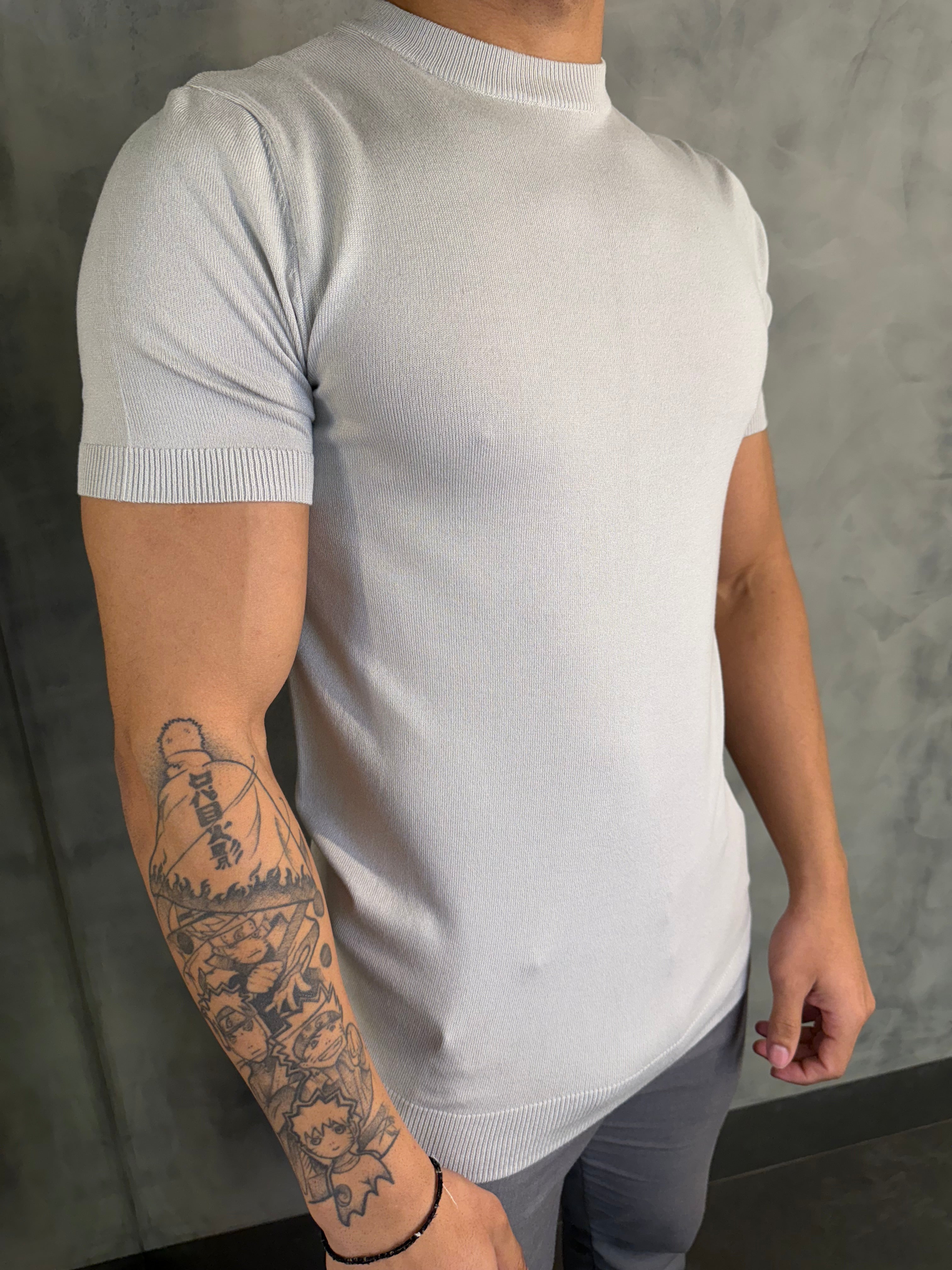 CAMISETA GOLA ALTA TRICOT PONTO H