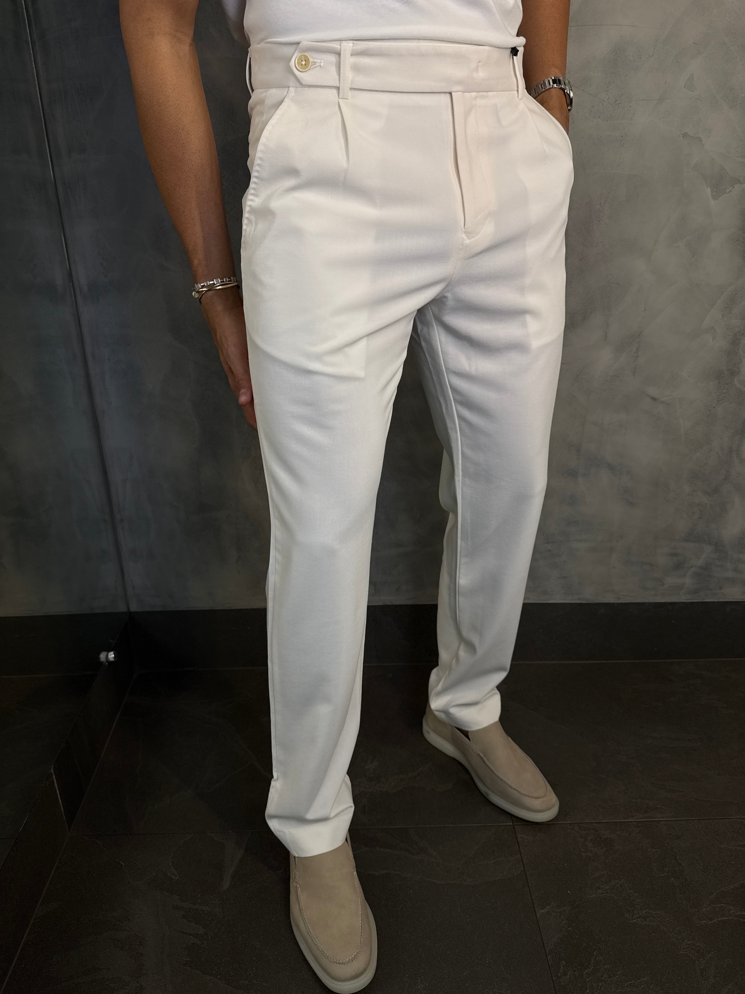 CALÇA ALF. LOOSE BOTÃO PASSANTE PONTO H