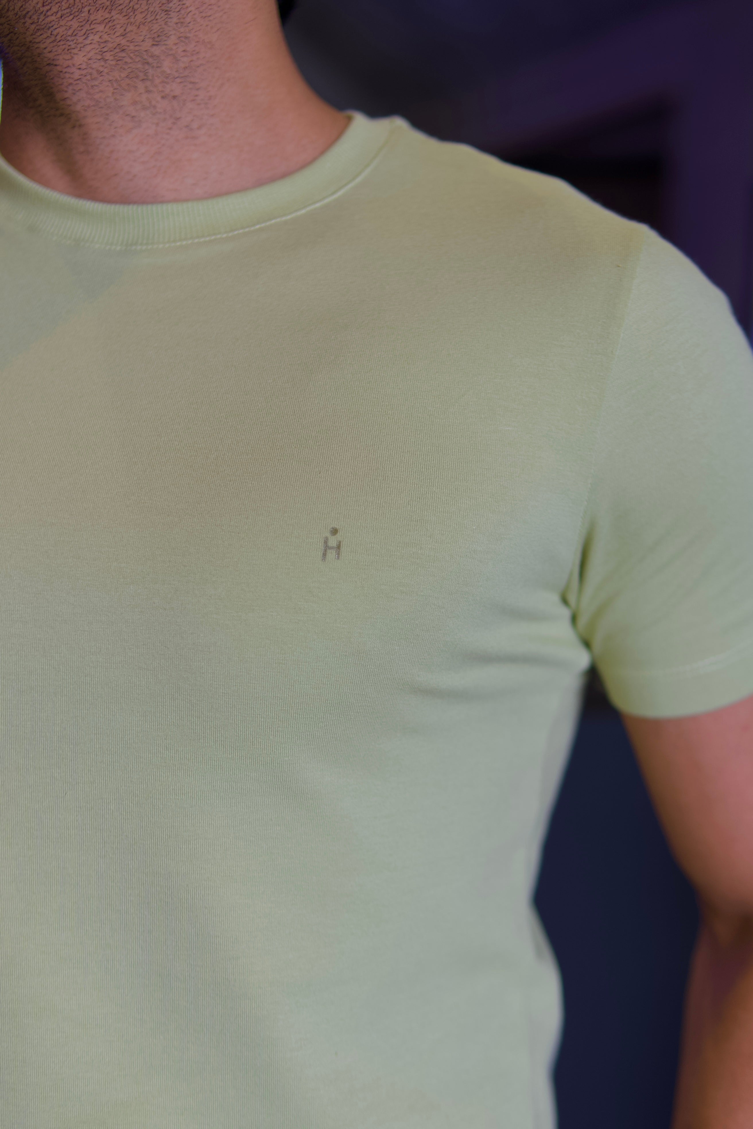CAMISETA BÁSICA PONTO H VERDE LIMA