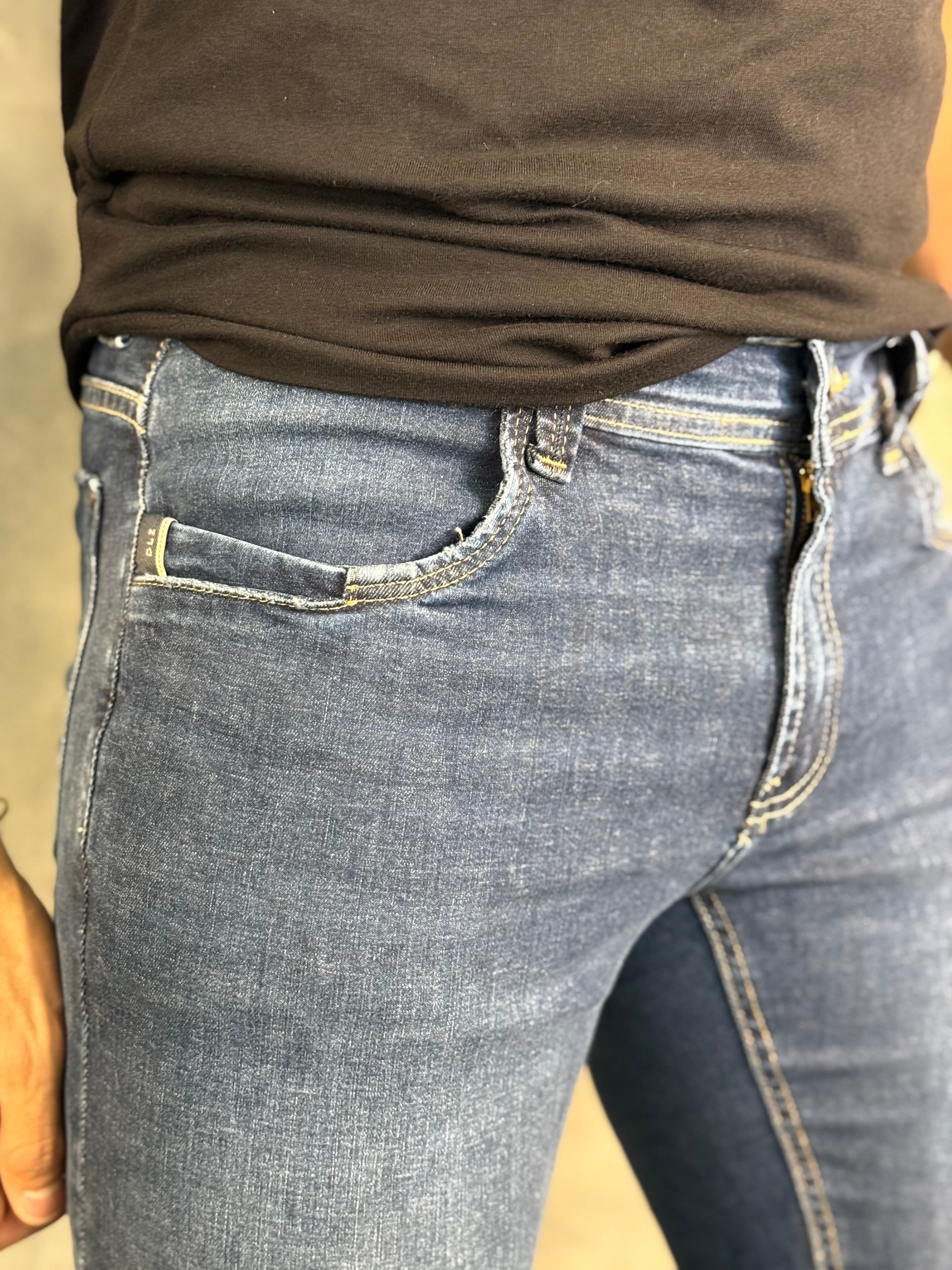 CALÇA JEANS SKINNY CROPPED SW DLZ AZUL ESCURO