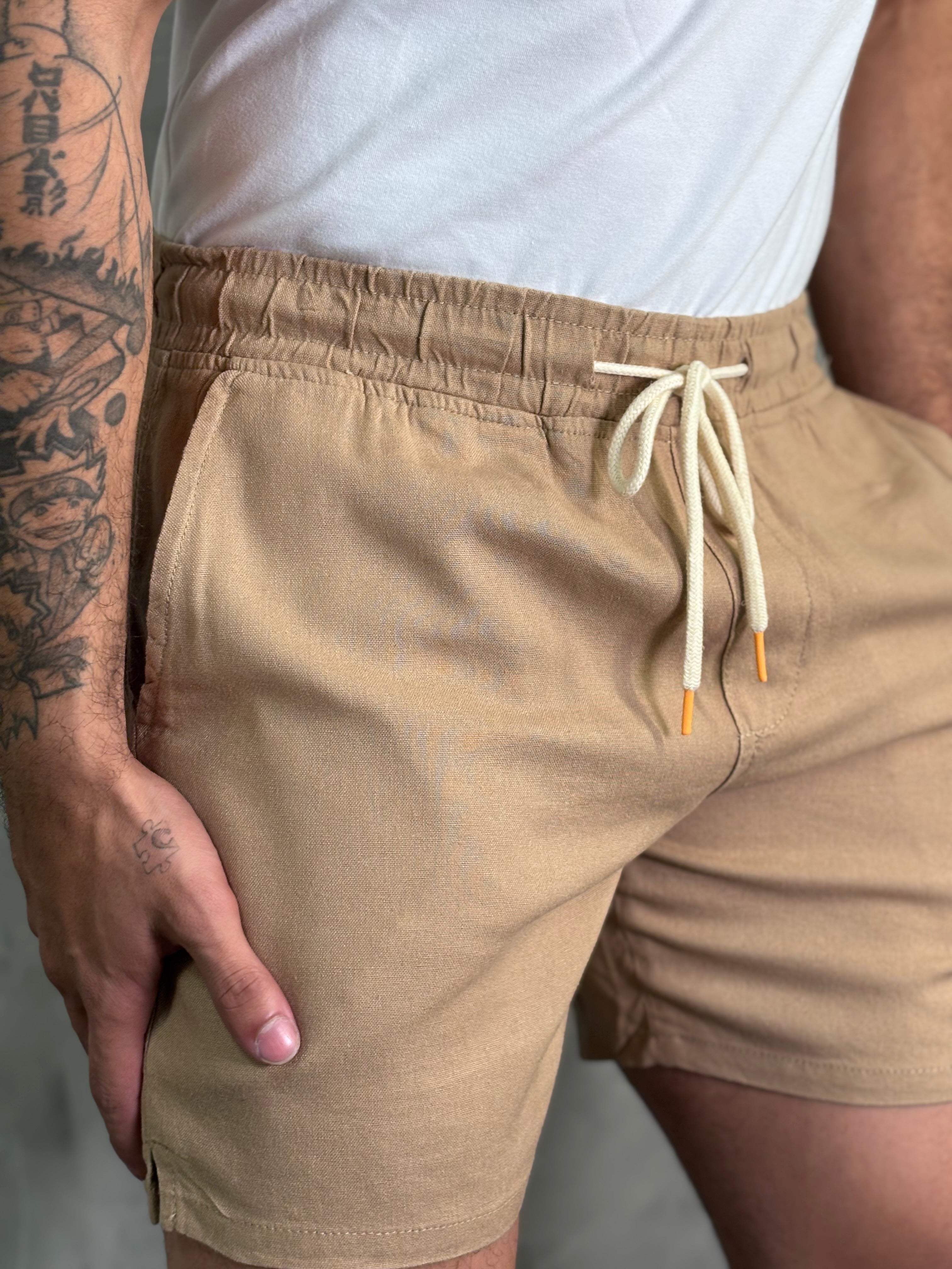 SHORT LINHO TRADICIONAL KINGEJOE KAKI