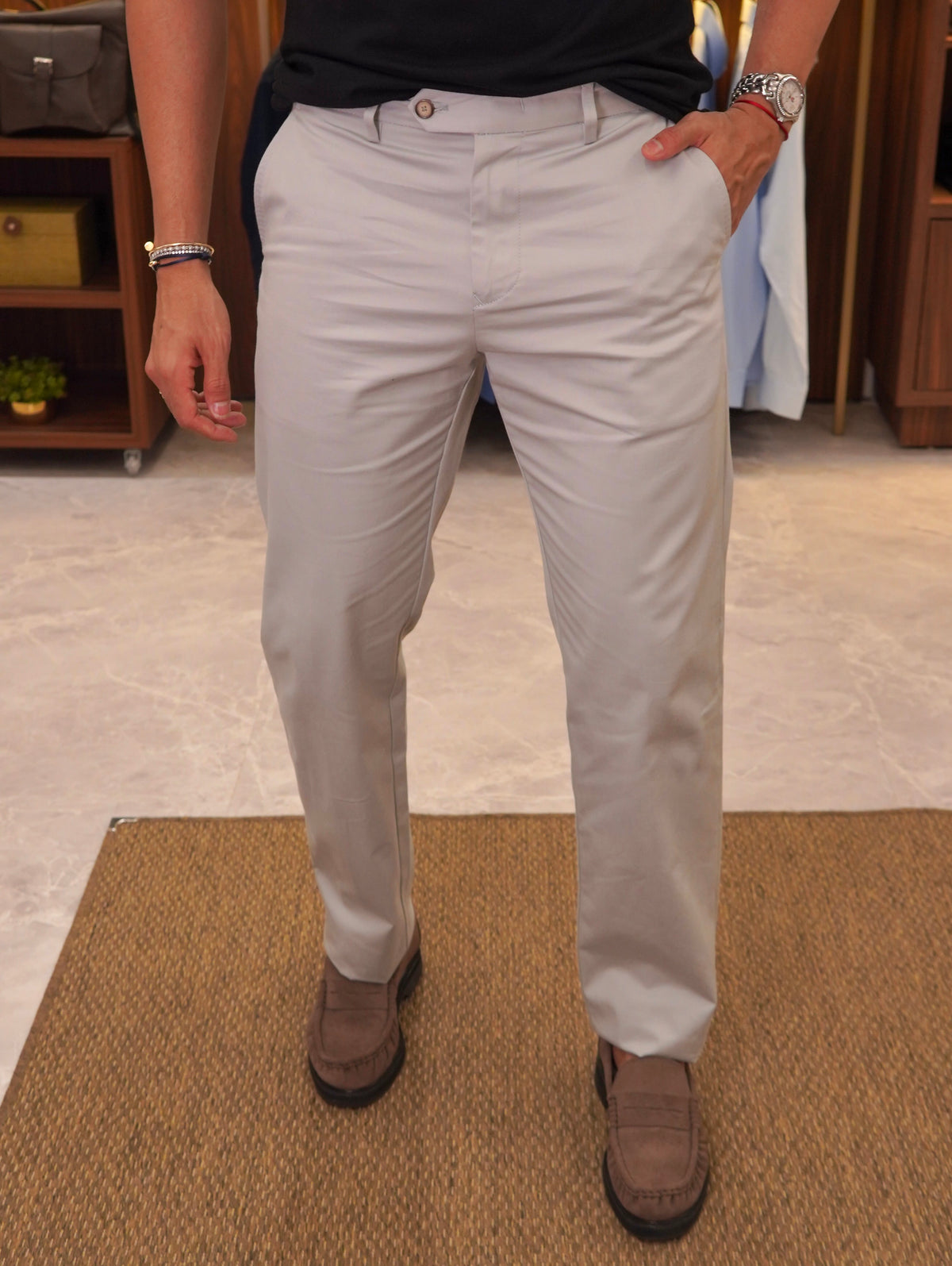 CALÇA ALF. SARJA REGULAR STRETCH PONTO H