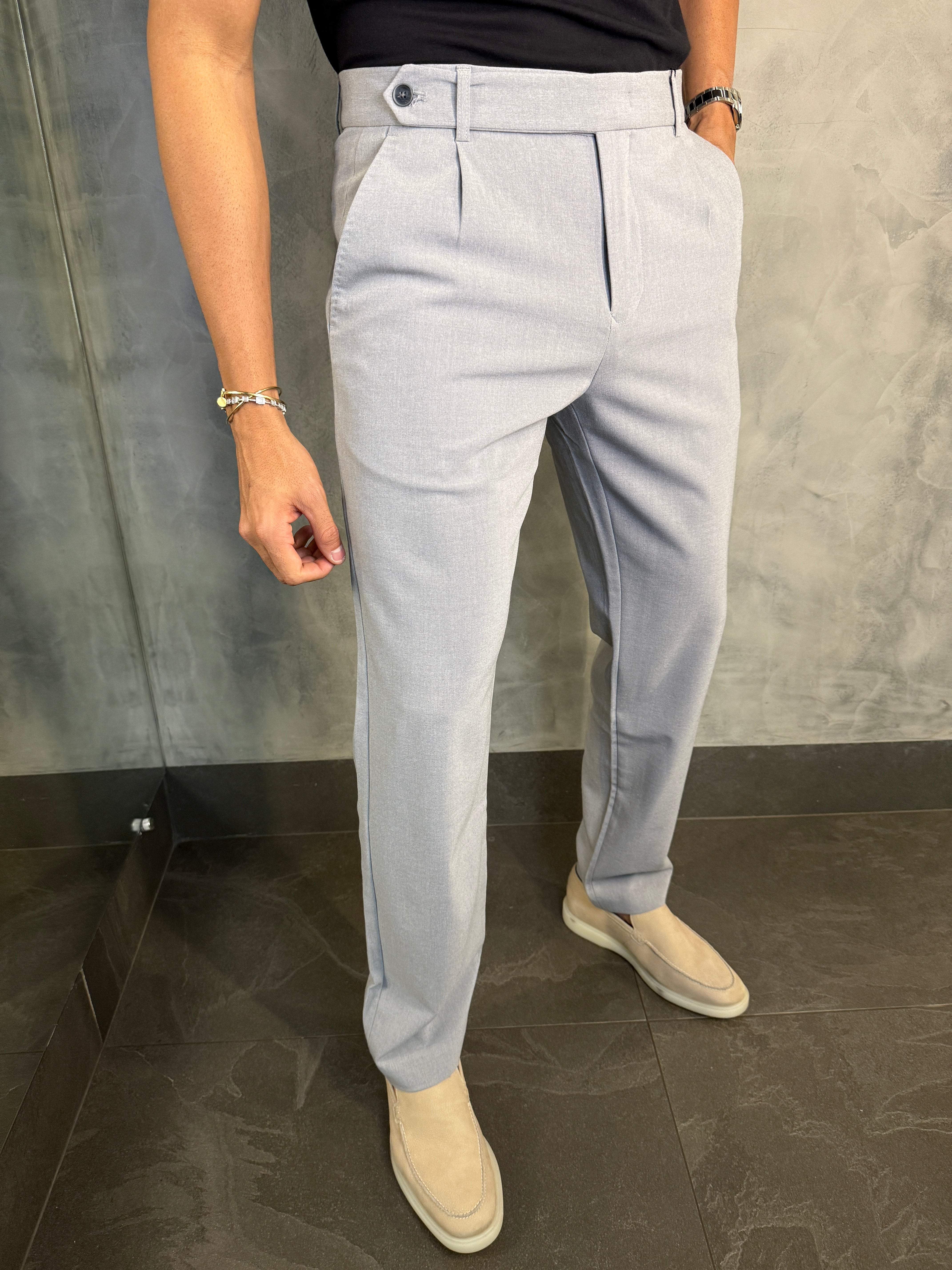 CALÇA ALF. LOOSE BOTÃO PASSANTE PONTO H