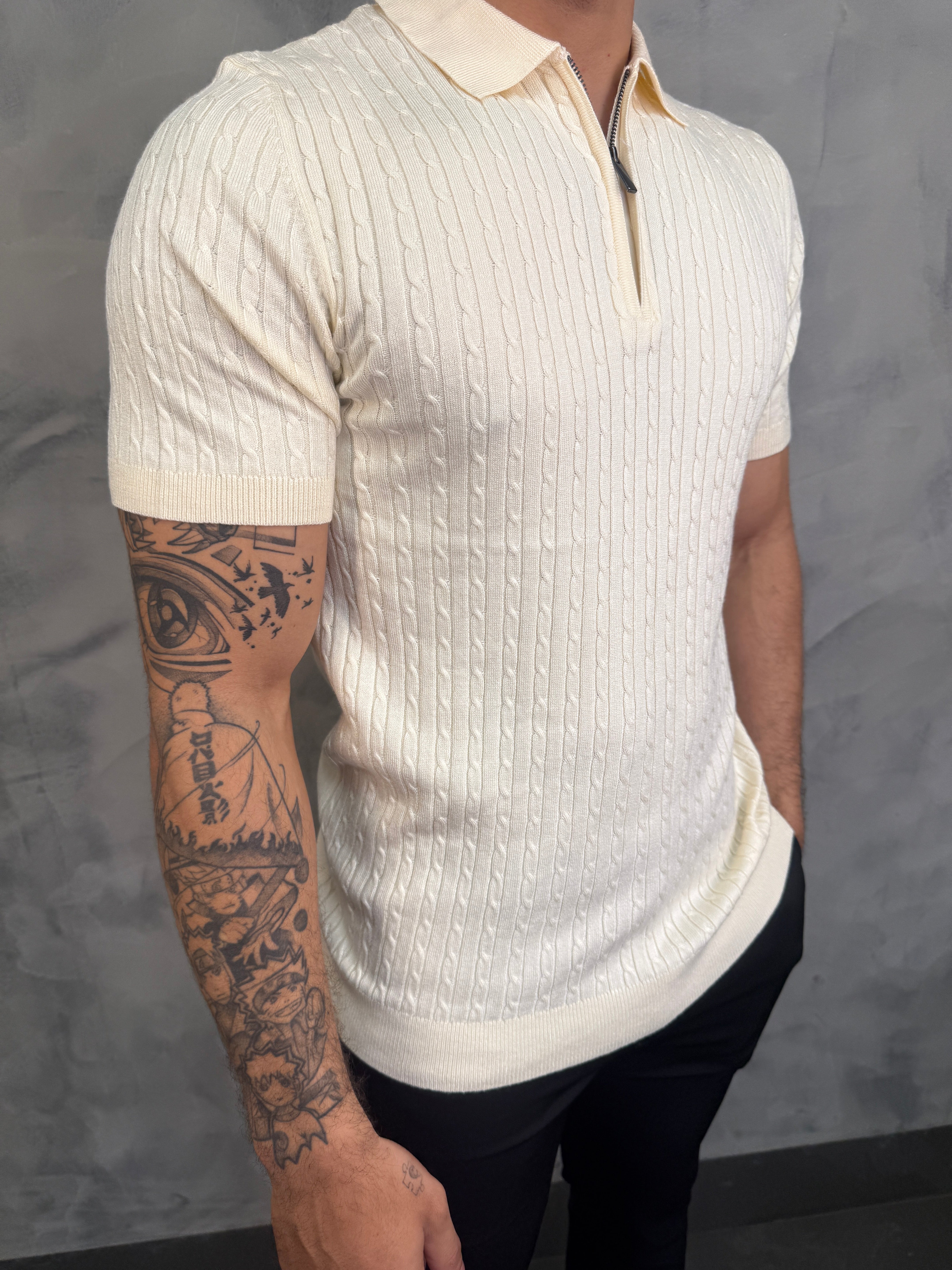POLO TRICOT ZIPER CORDAME PONTO H