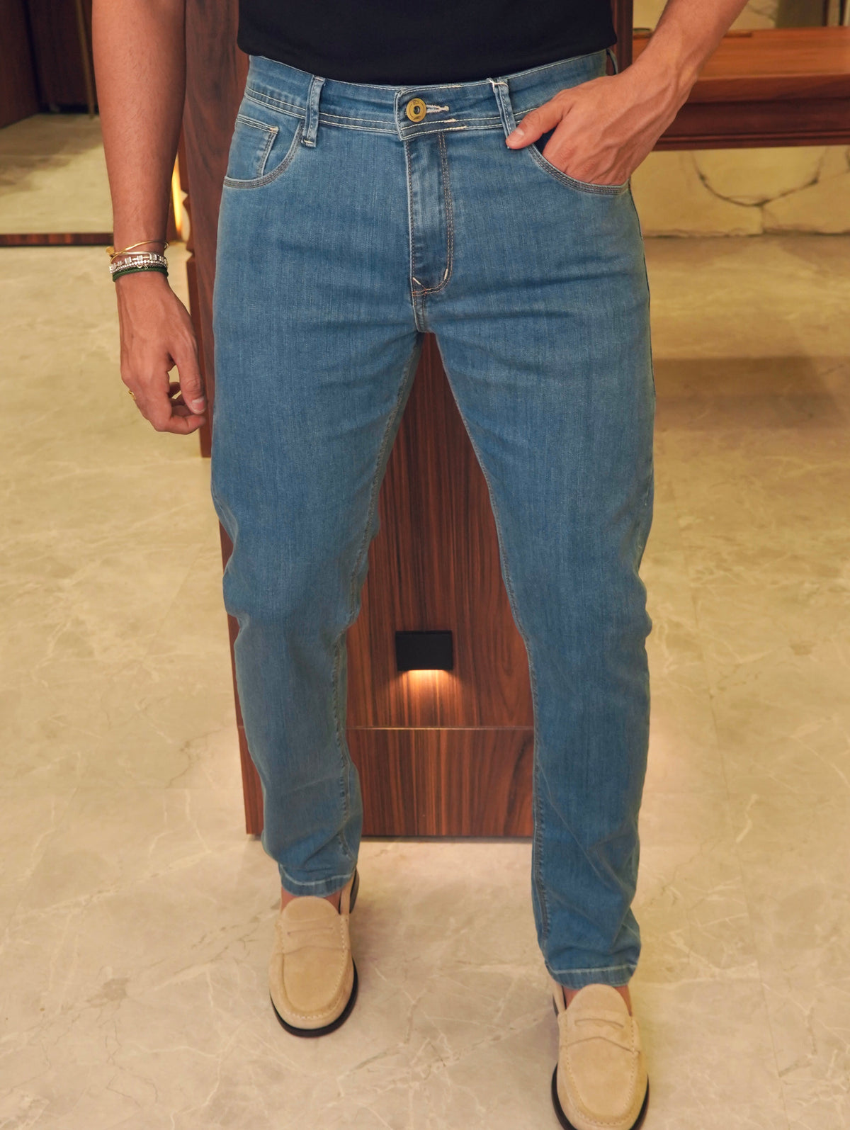 CALÇA JEANS SLIM JQR JEANS CLARO