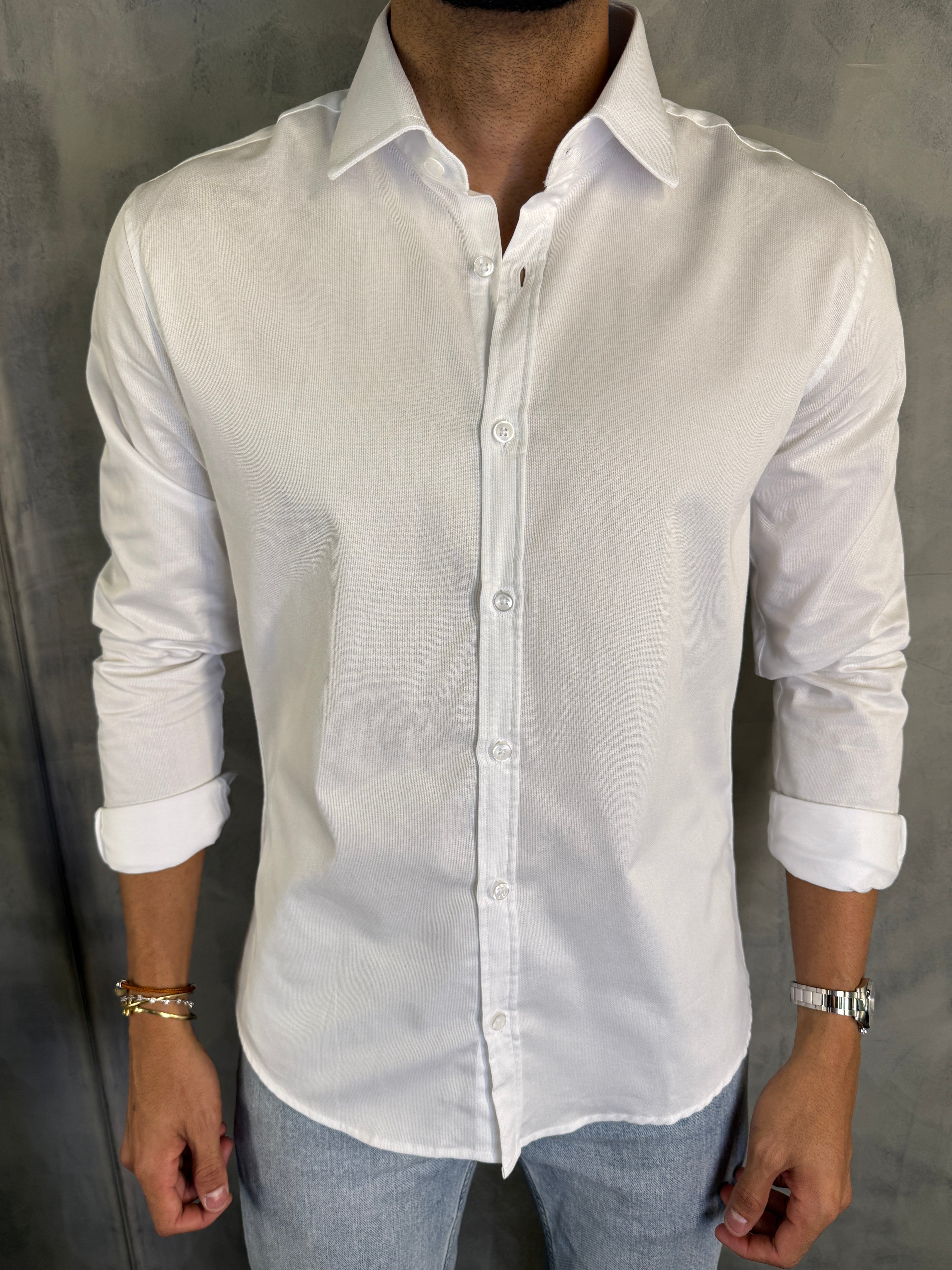 CAMISA M/L JUSTIÇA PONTO H BRANCO