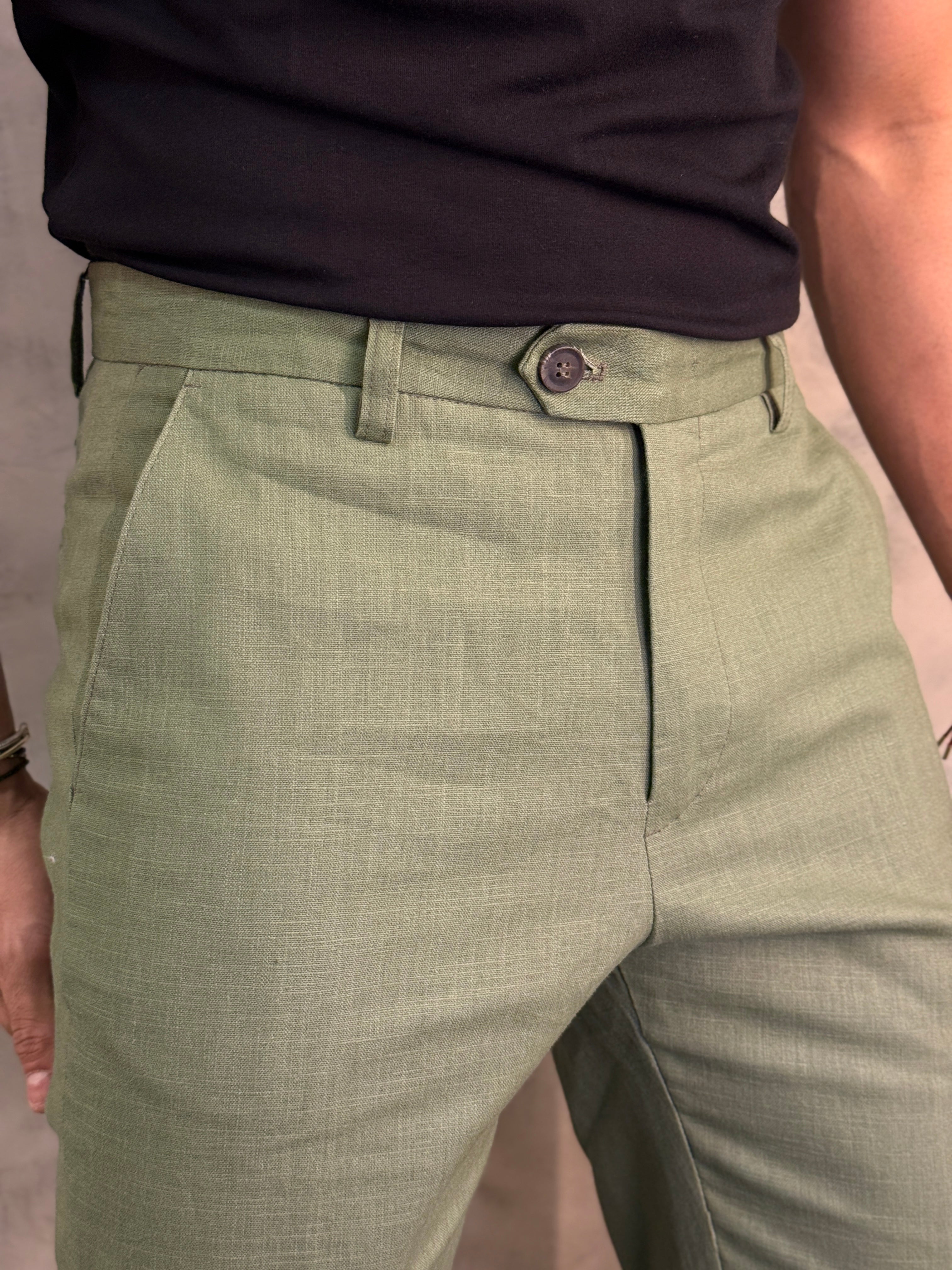 CALÇA SAMOA RAMIE PONTO H VERDE MILITAR