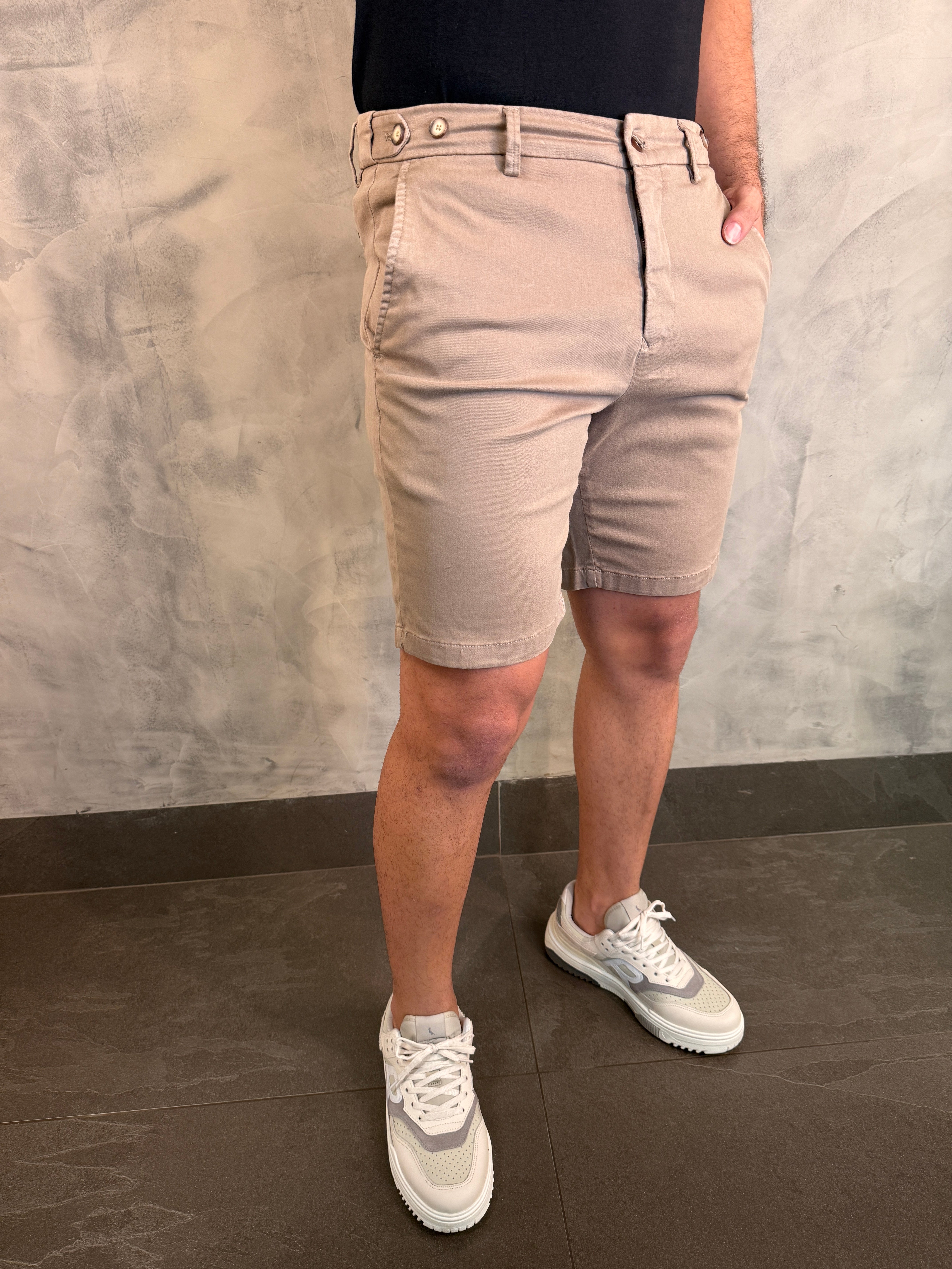 BERMUDA CASUAL-DAY ALF. STRETCH C/ AJUSTE ELASTICO CINTURA PONTO H