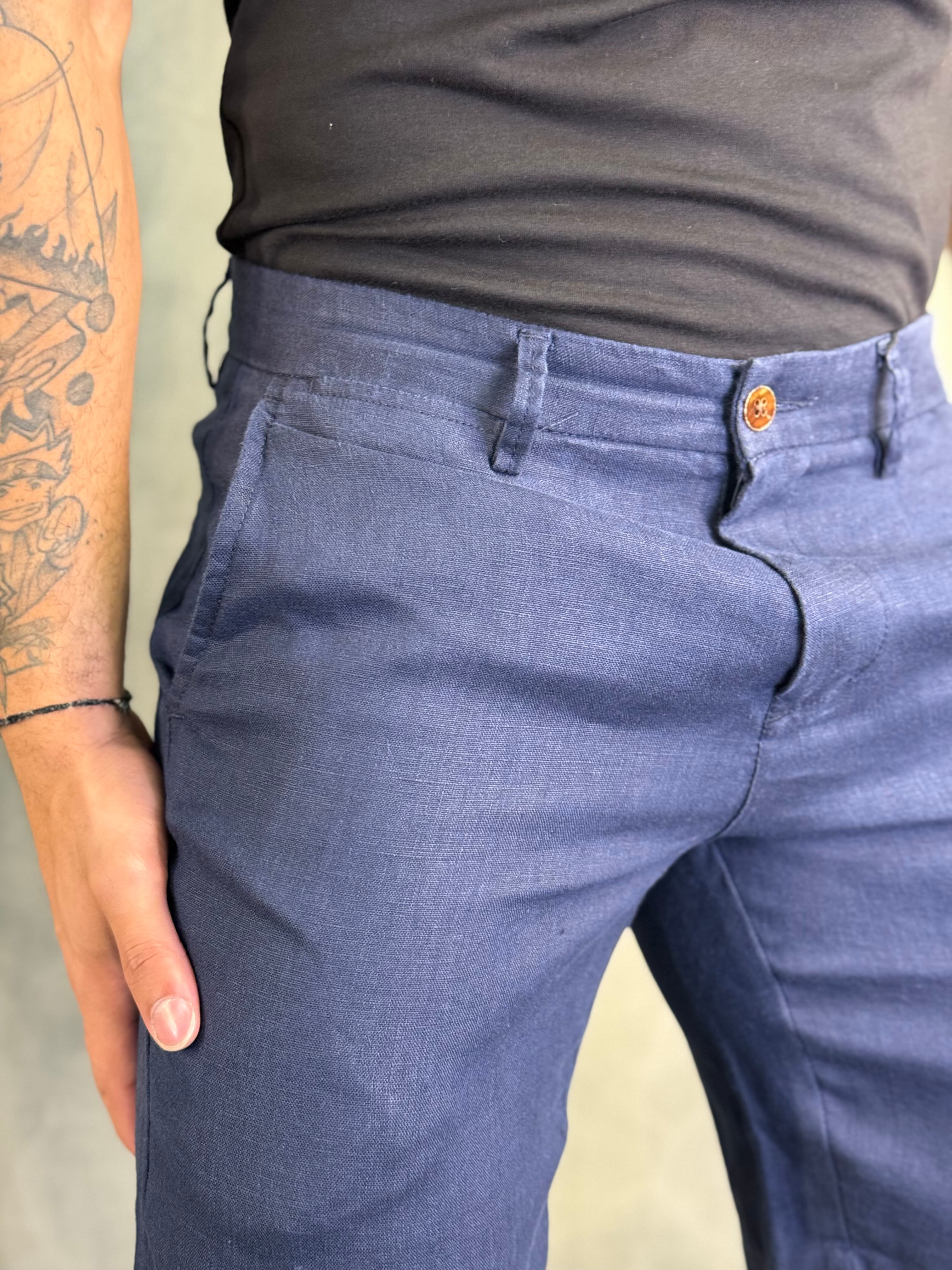 BERMUDA CASUAL-DAY ALF. PURO LINHO PONTO H