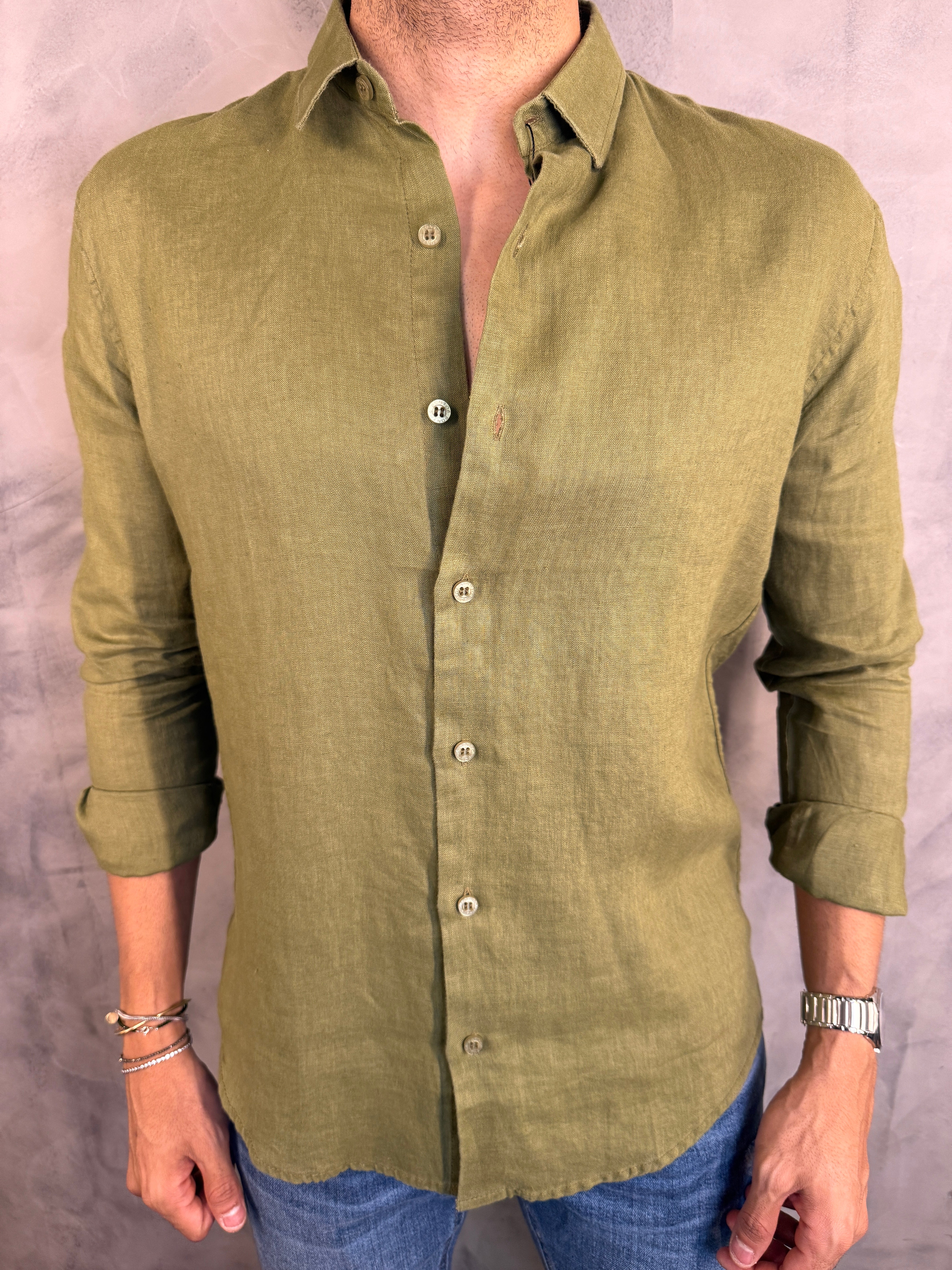 CAMISA M/L OASIS PURO LINHO PONTO H