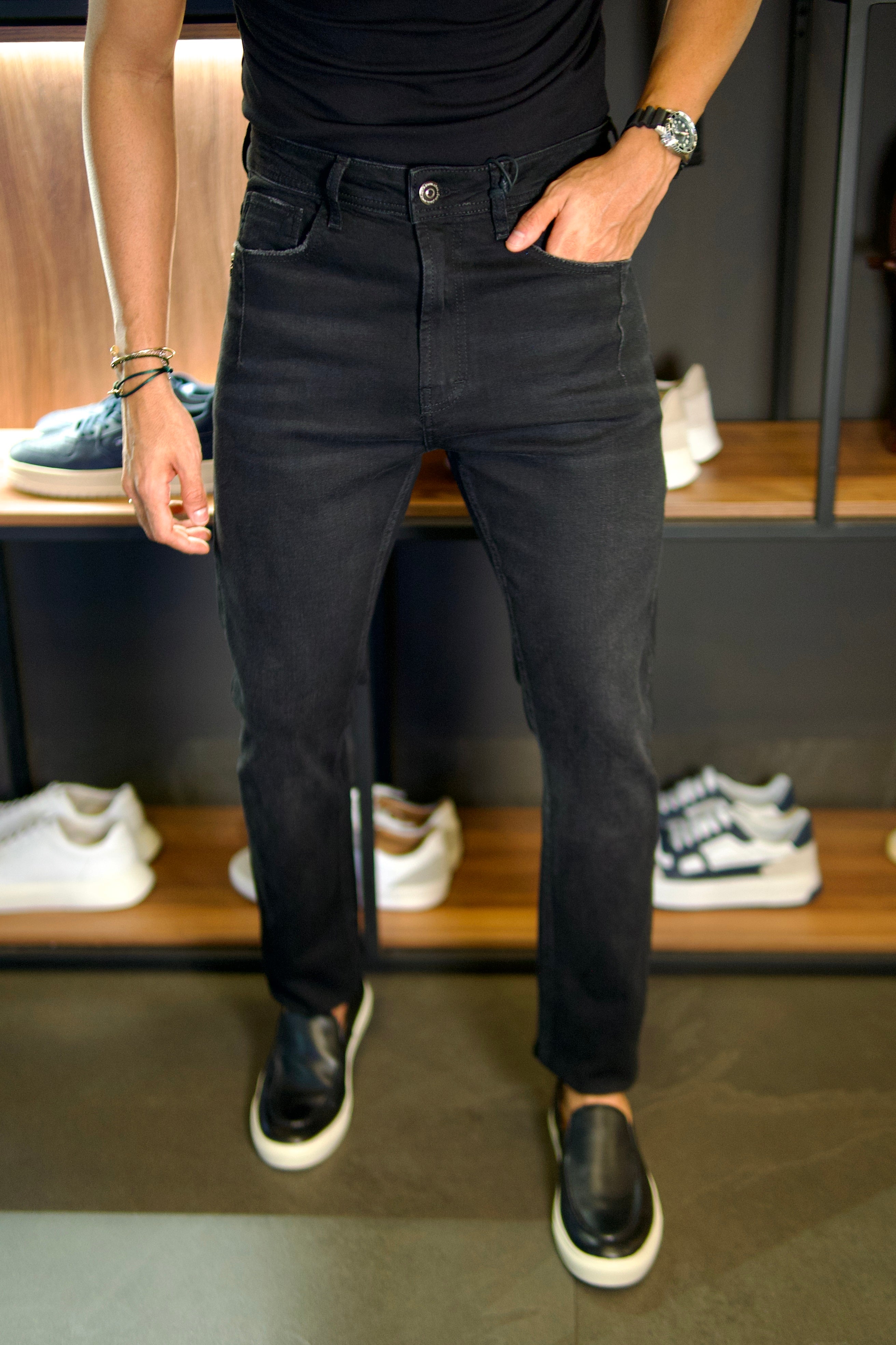 CALÇA JEANS SKINNY HAMILTON JOHN JOHN JEANS BLACK