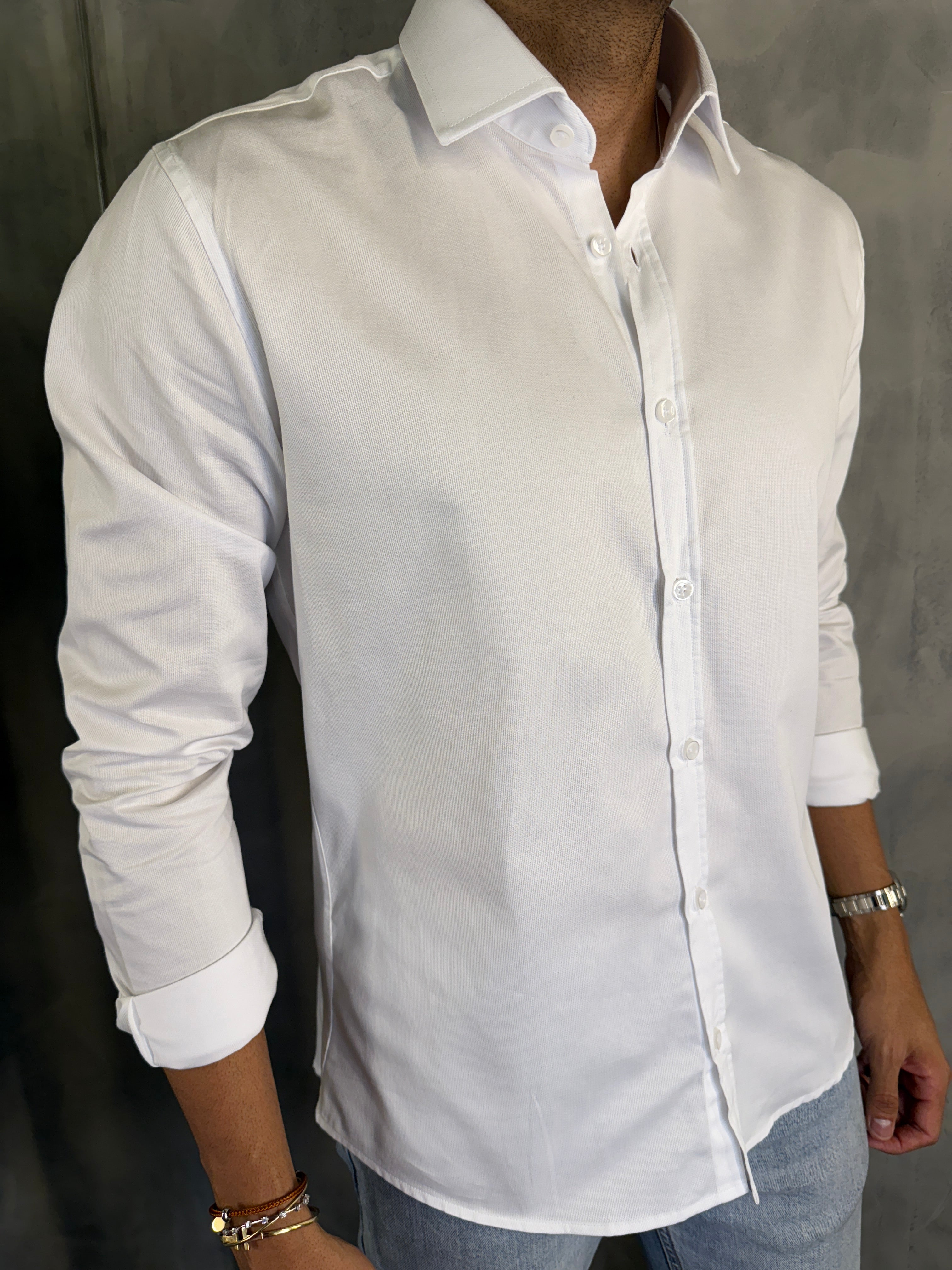 CAMISA M/L JUSTIÇA PONTO H BRANCO