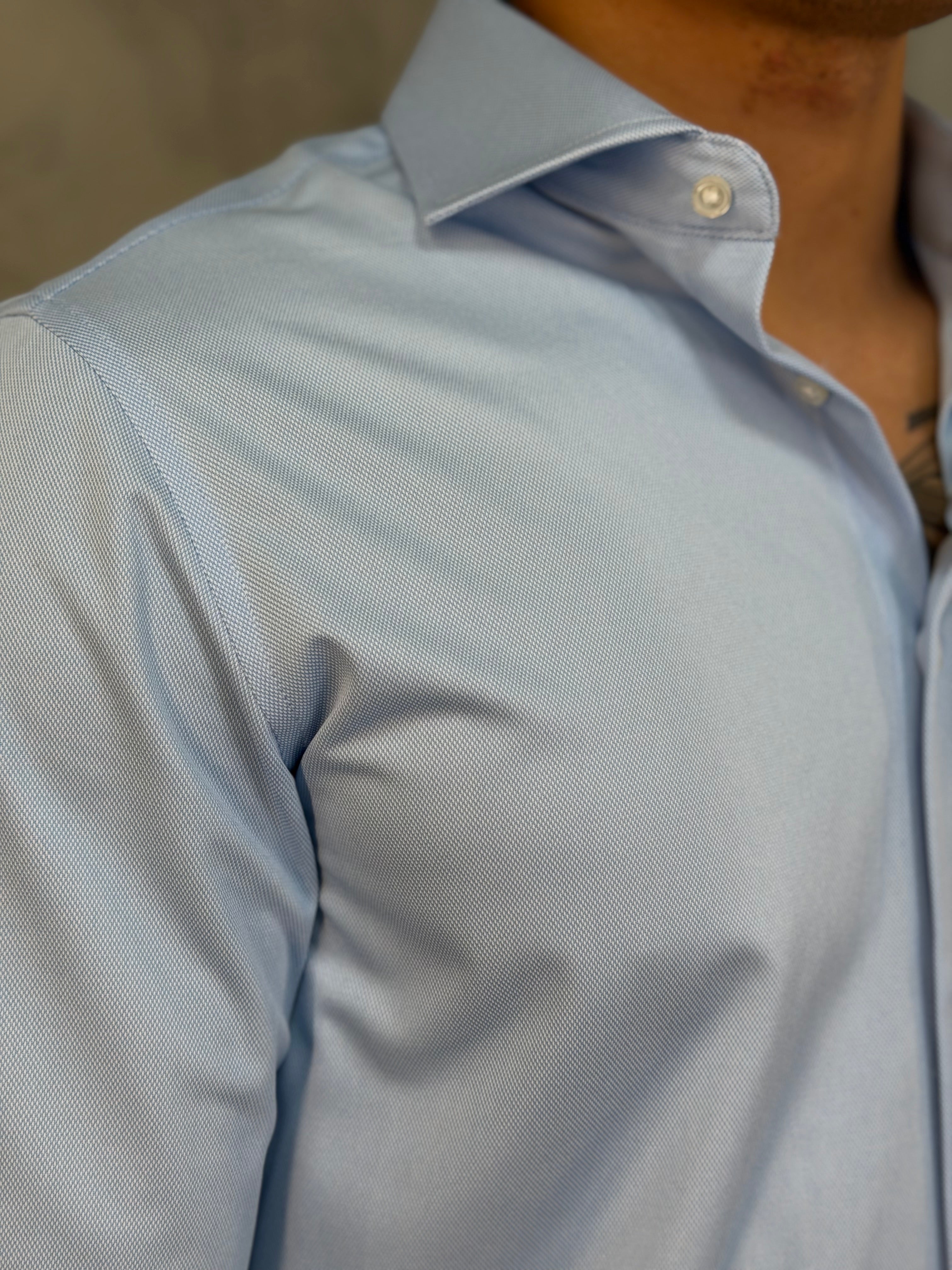 CAMISA M/L MALHA ZAFFERANO AZUL CEU