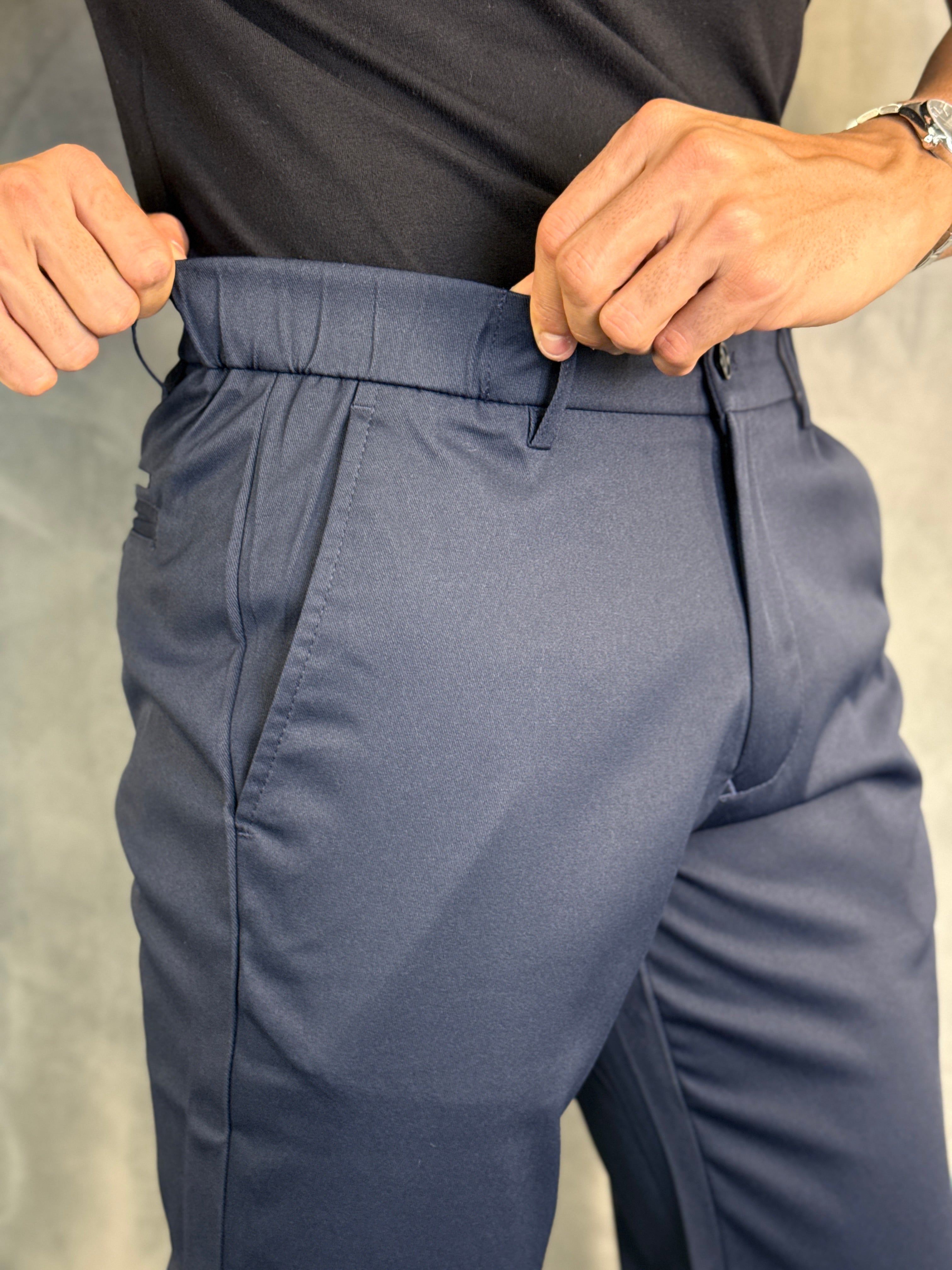 CALÇA ALF. SLIM CÓS ELÁSTICO PONTO H