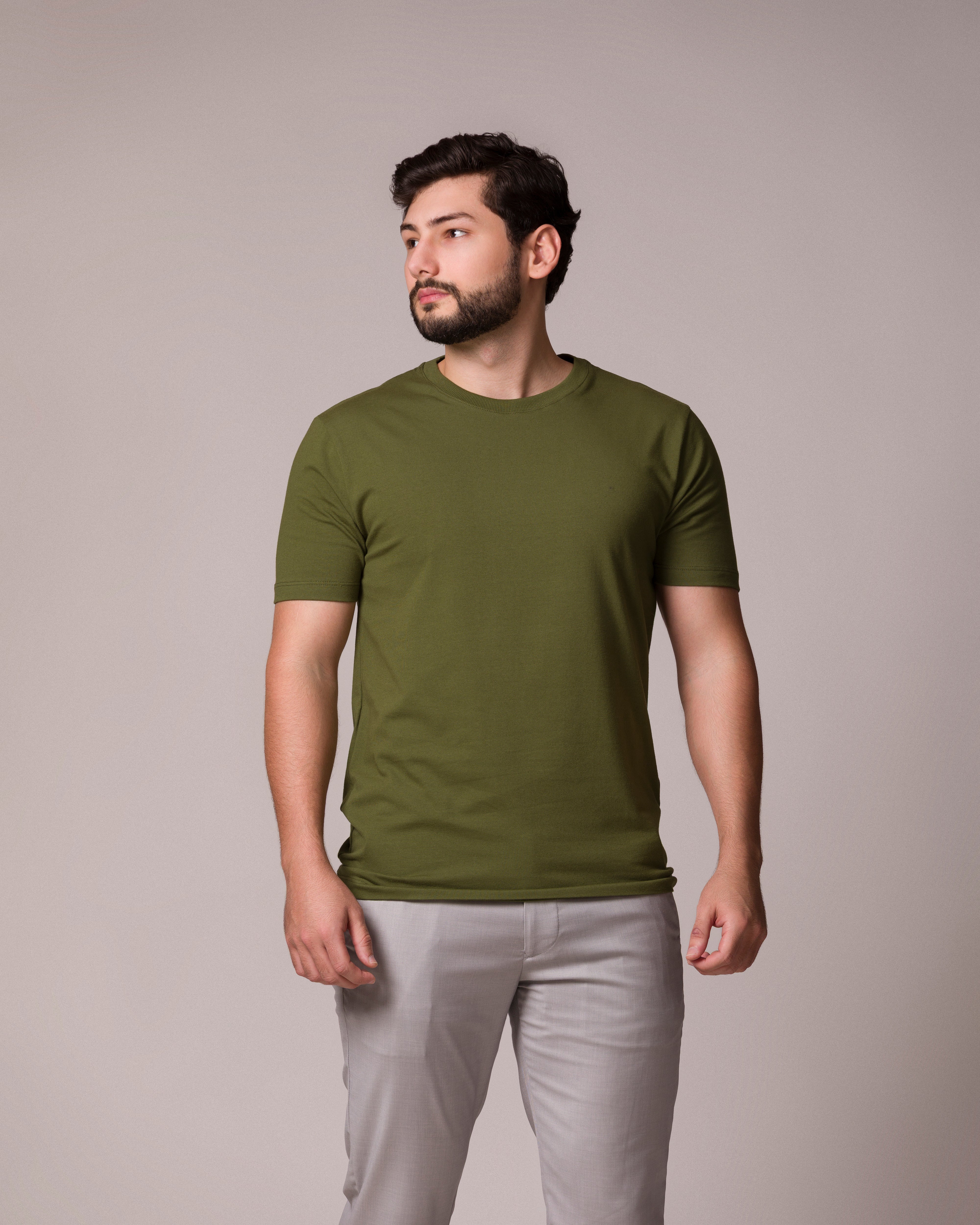 CAMISETA BÁSICA PONTO H VERDE MUSGO