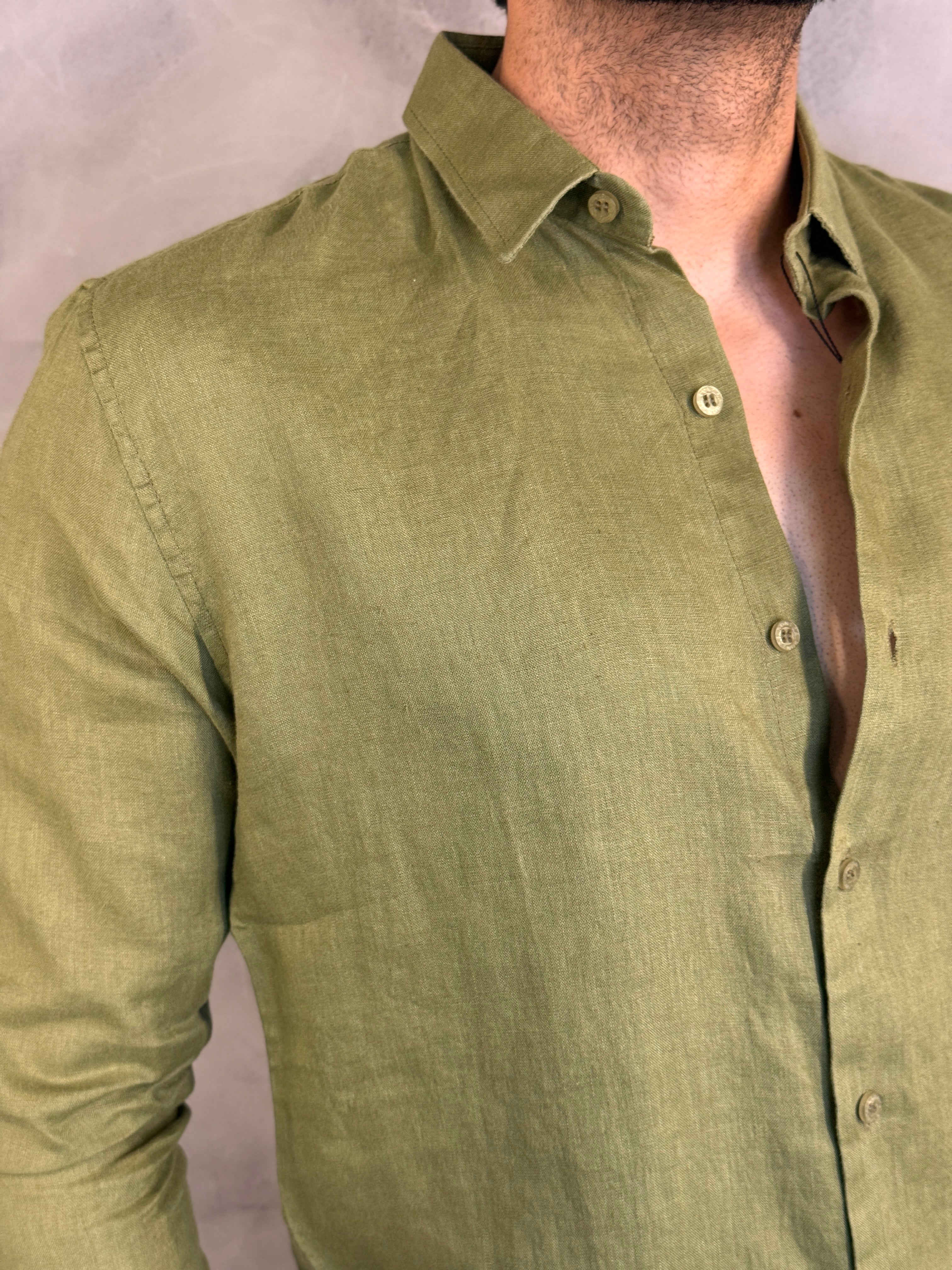 CAMISA M/L OASIS PURO LINHO PONTO H