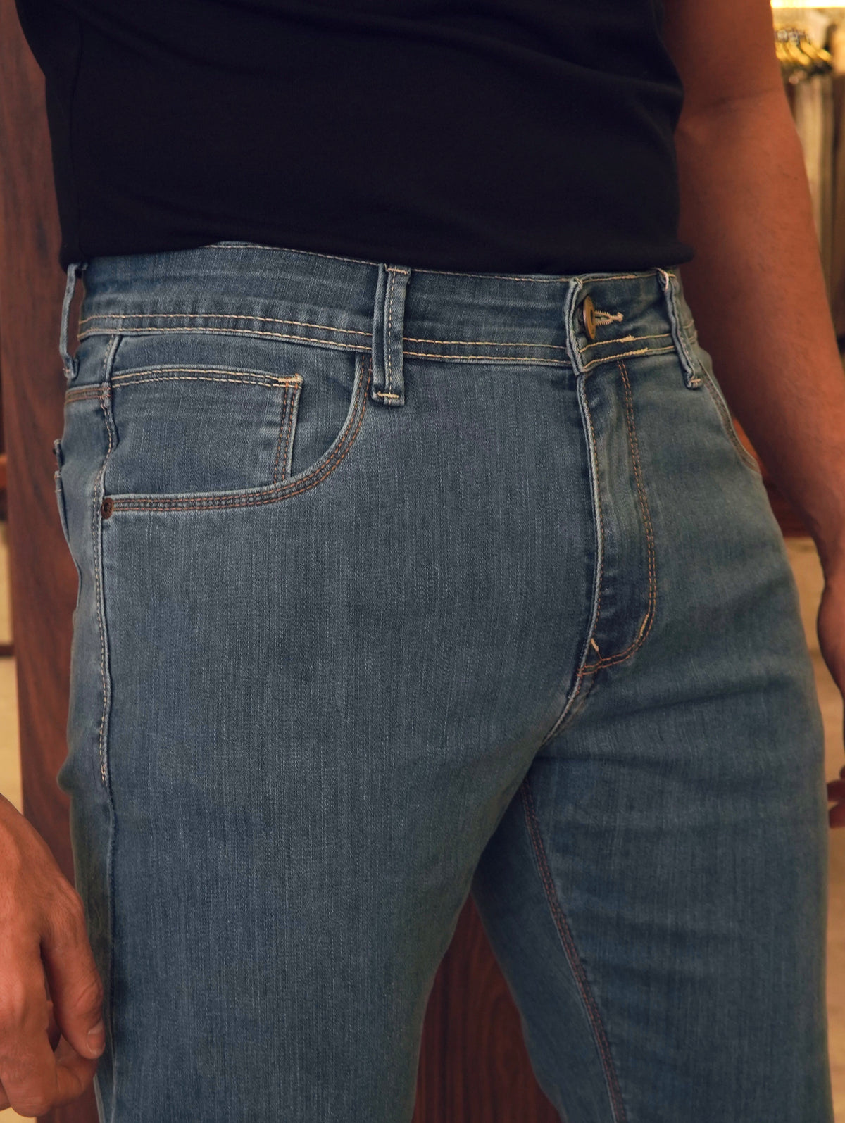 CALÇA JEANS SLIM JQR JEANS CLARO