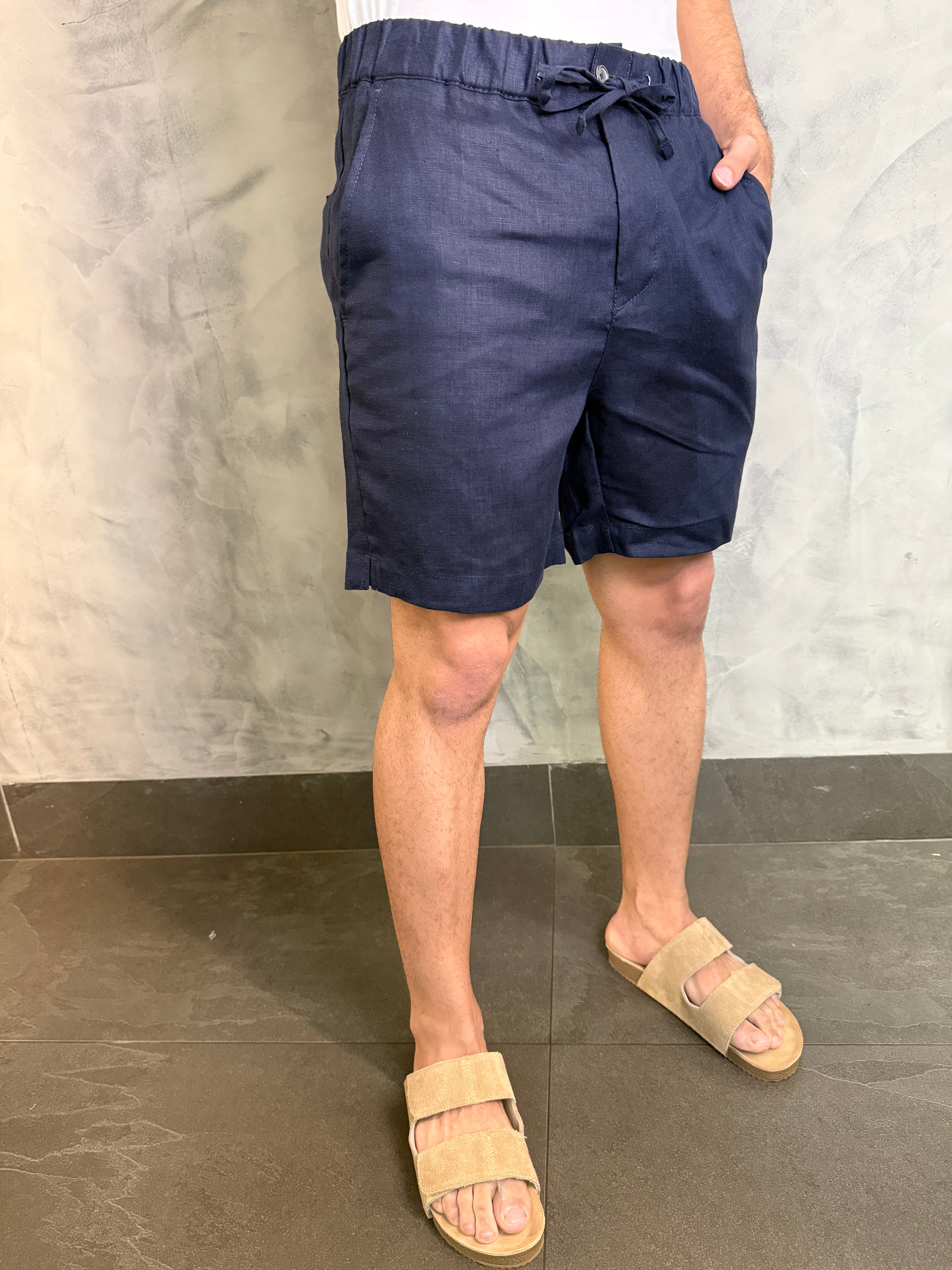 SHORT CASUAL PURO LINHO PONTO H