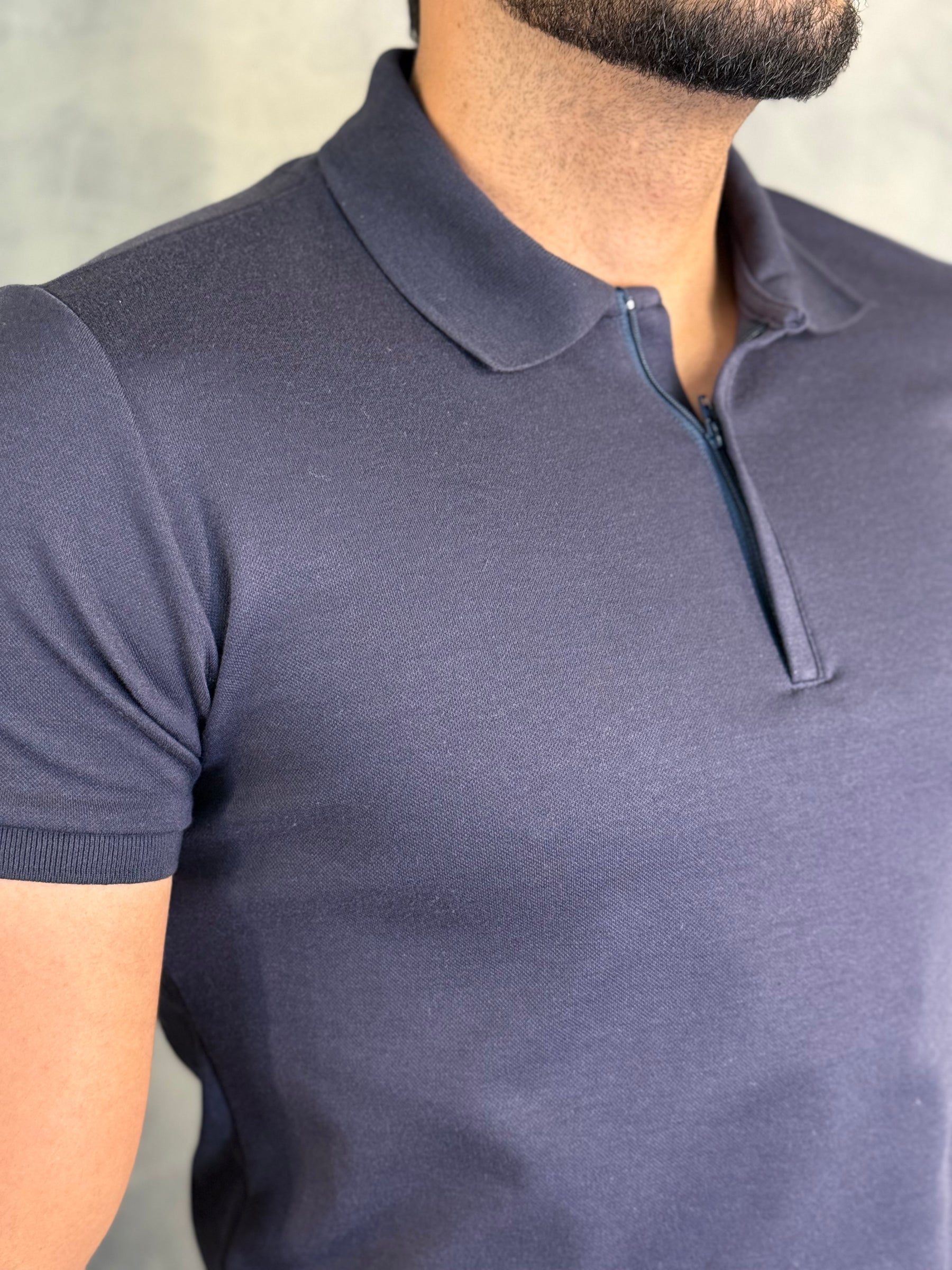 POLO PIQUET PREMIUM ZIPER KINGEJOE MARINHO