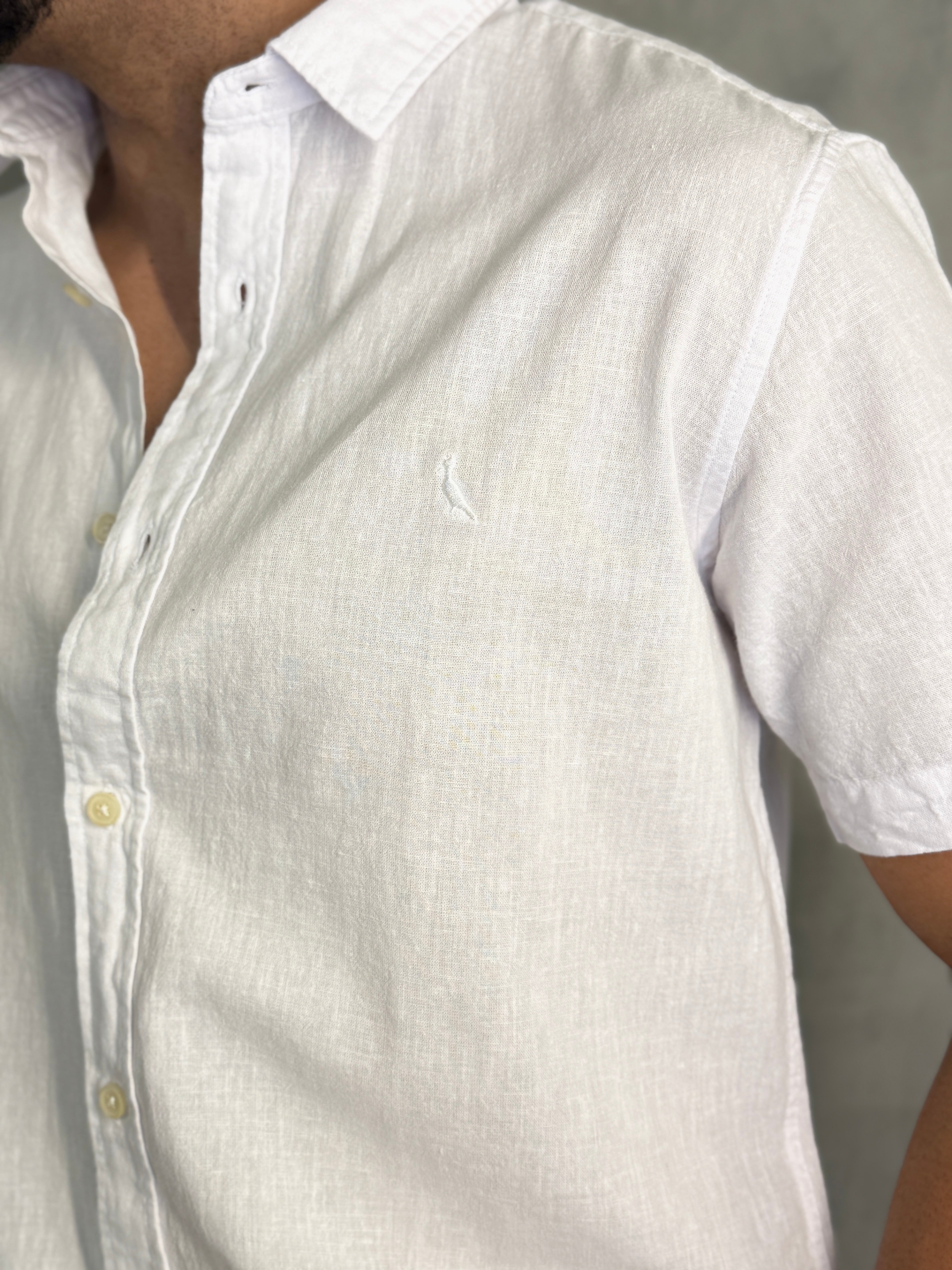 CAMISA M/C LINHO PIENZA RESERVA BRANCO