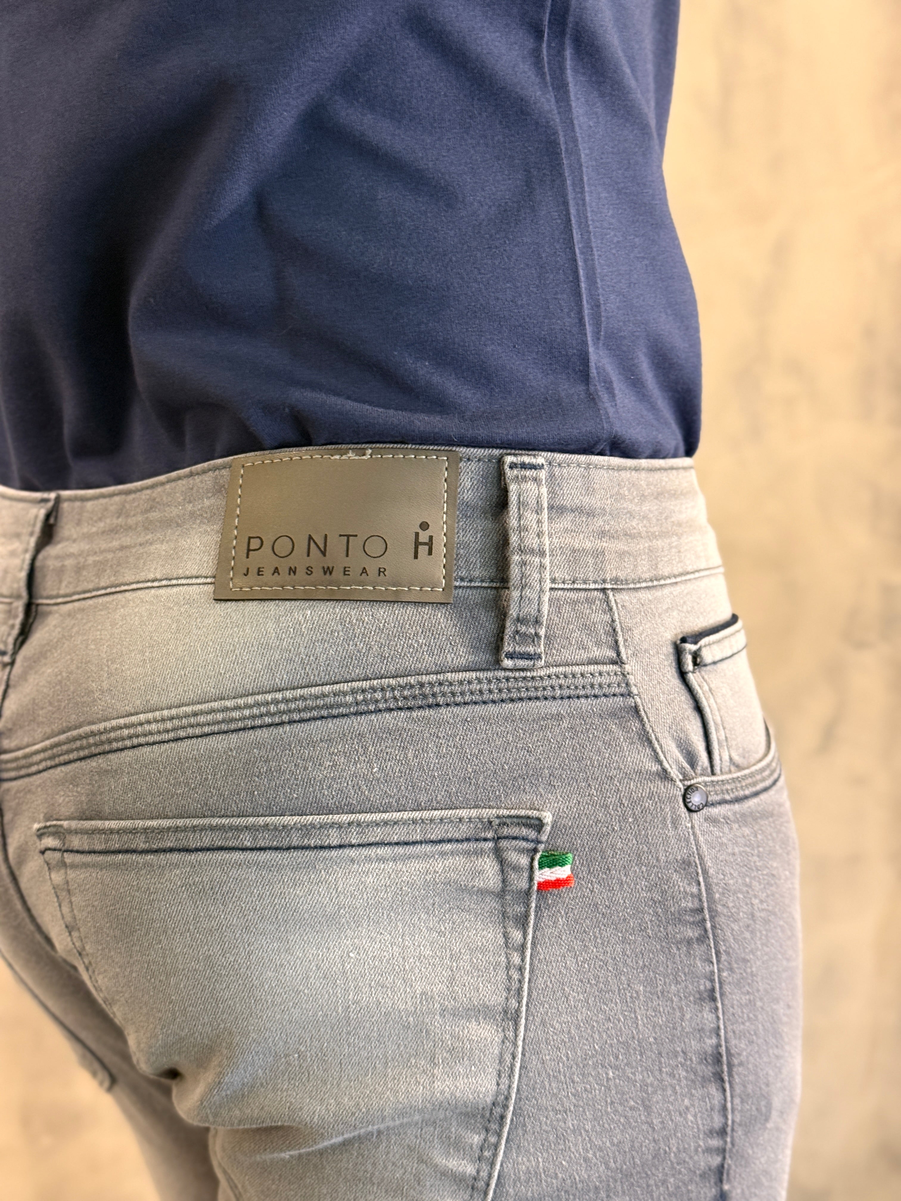 CALÇA JEANS GREY SLIM PONTO H CINZA