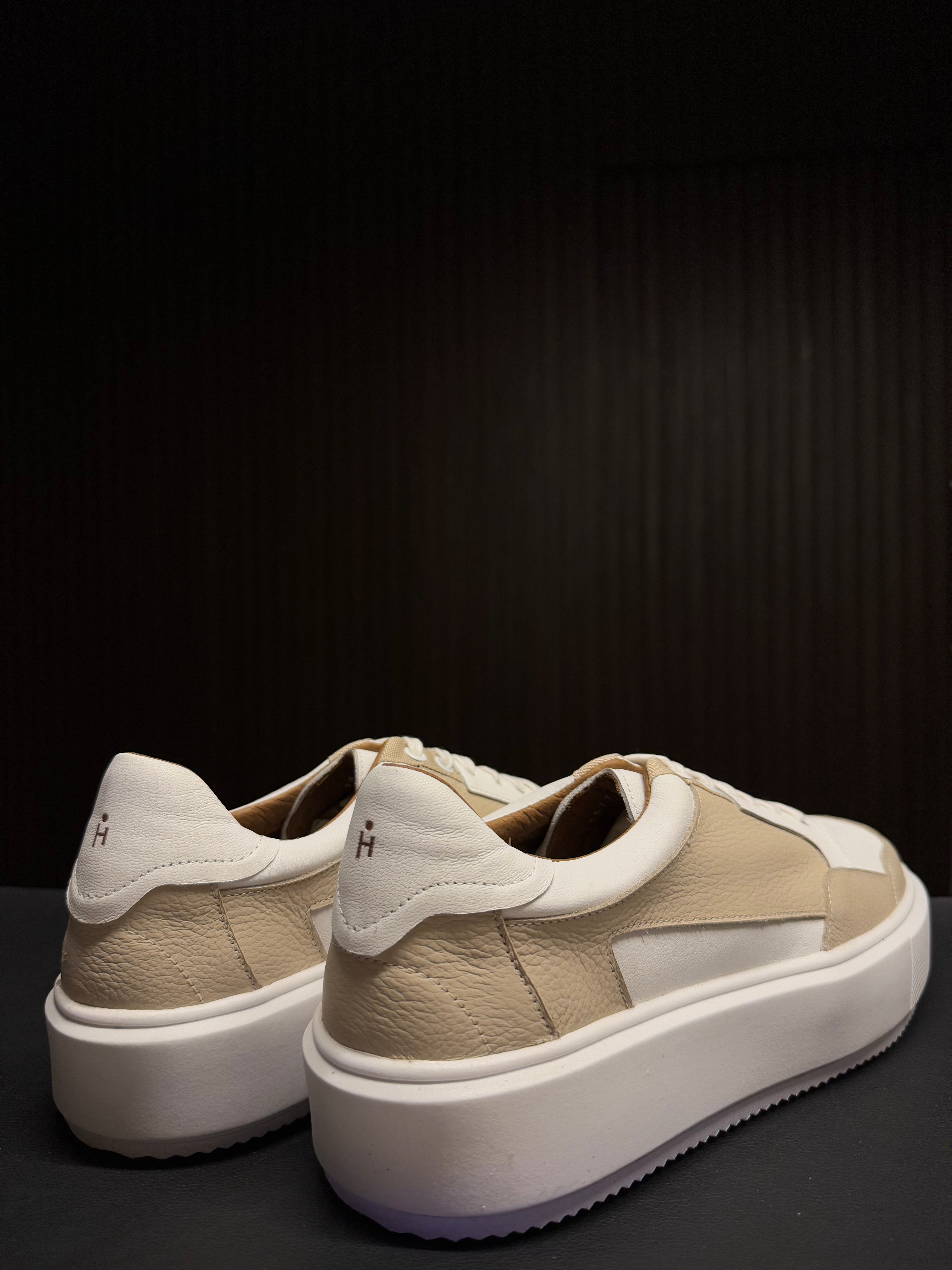 SNEAKER ORION PONTO H BRANCO/BEGE
