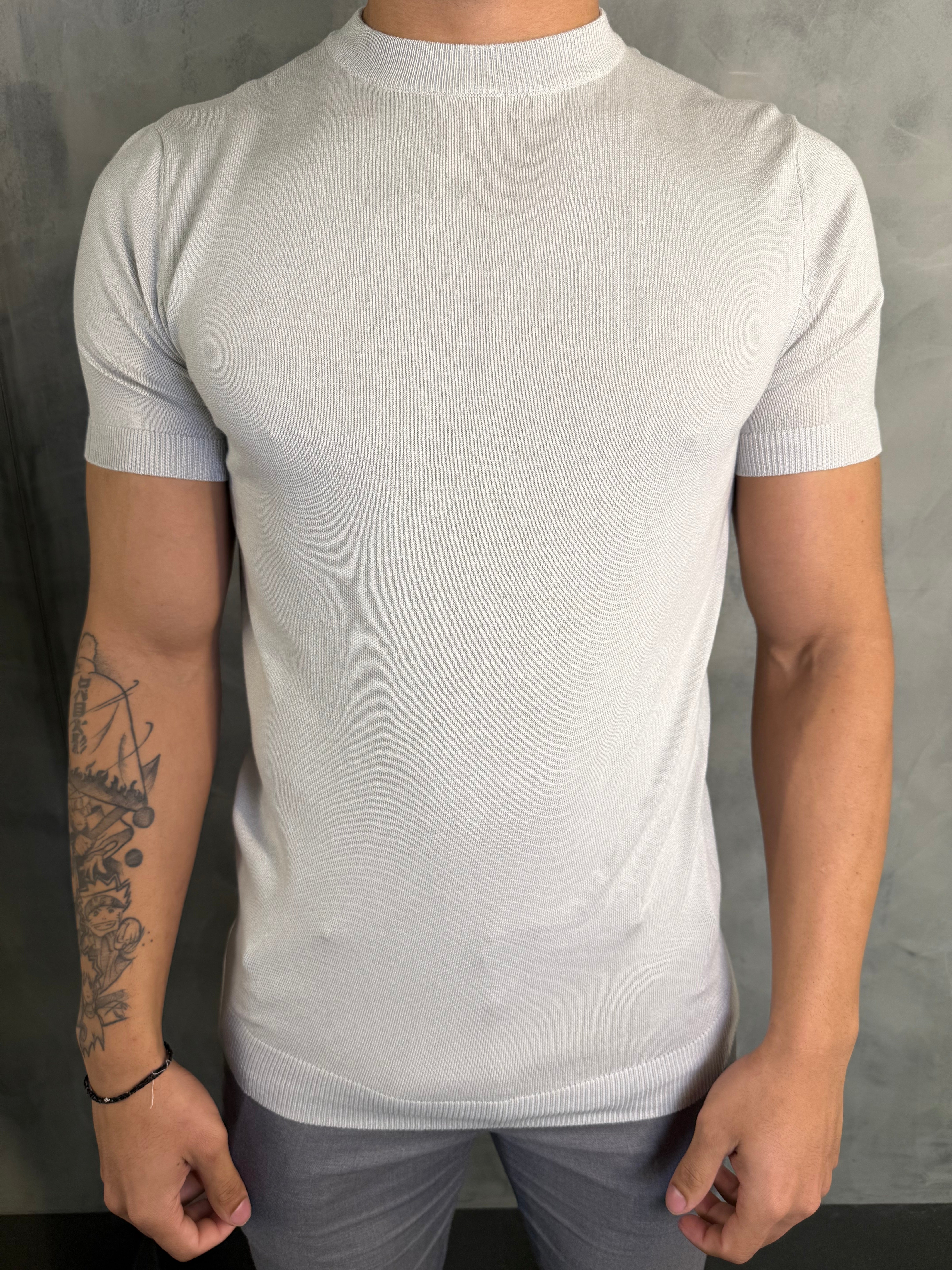 CAMISETA GOLA ALTA TRICOT PONTO H