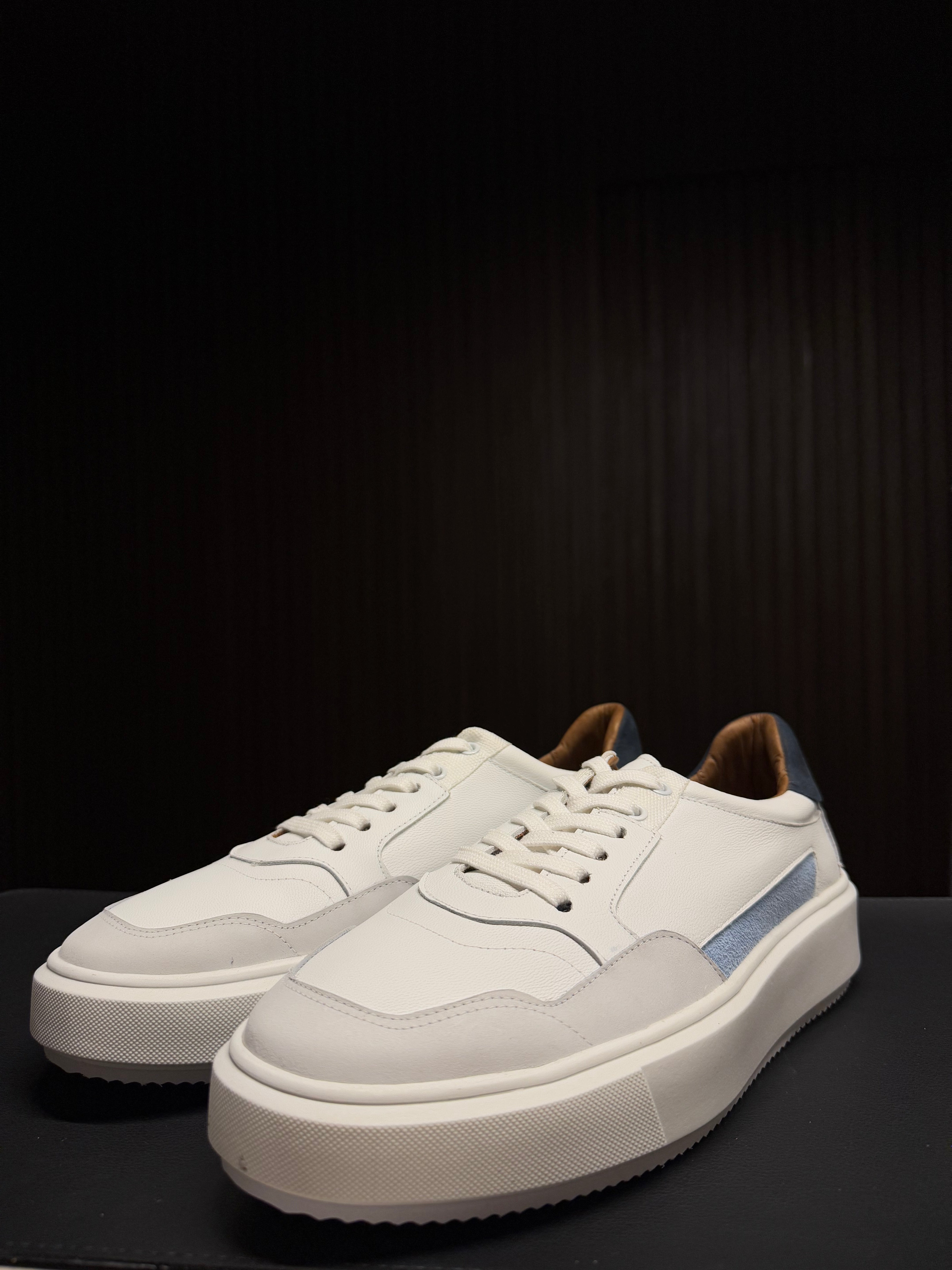 SNEAKER ORION PONTO H BRANCO/AZUL