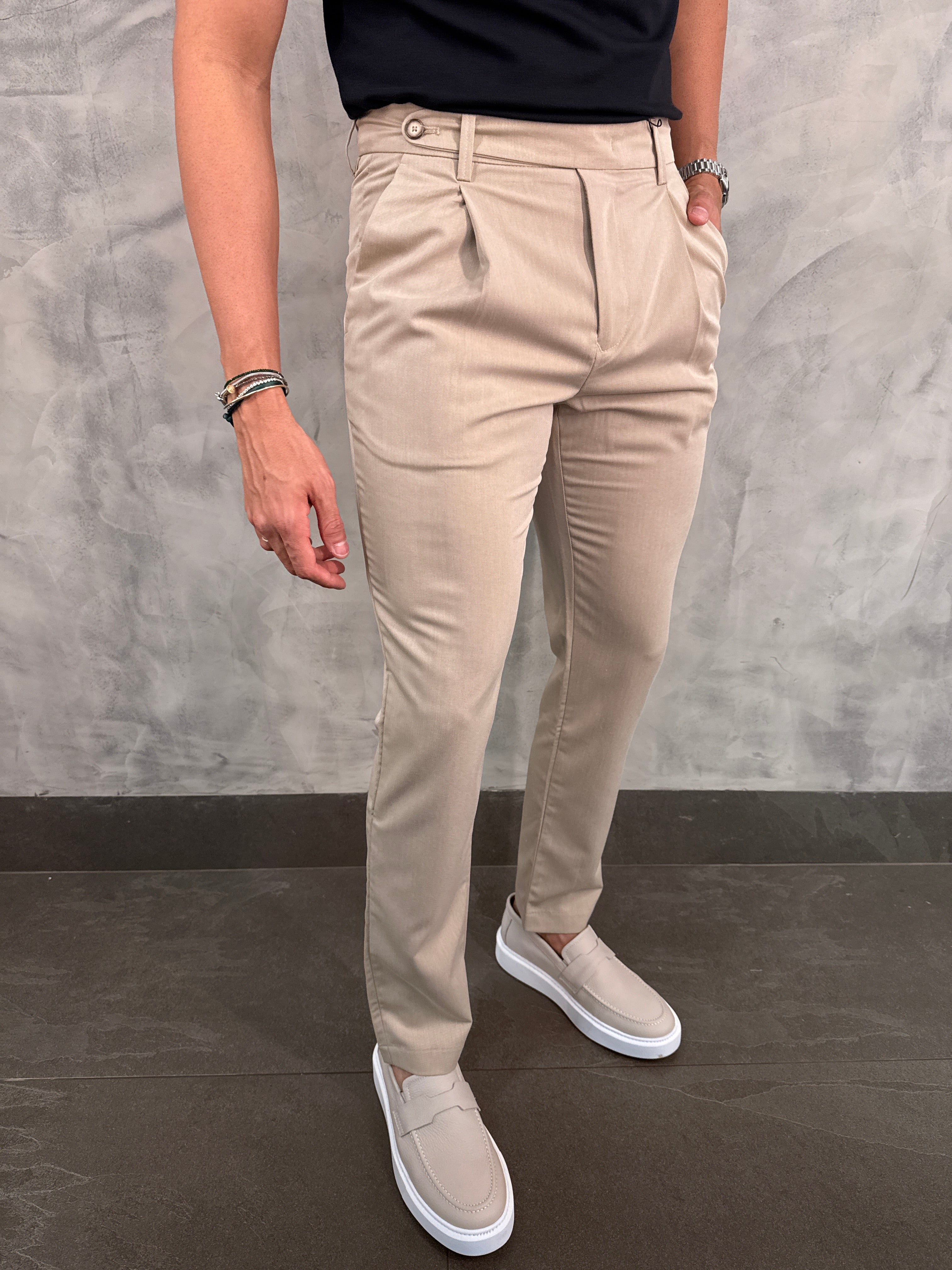 CALÇA ALF. SLIM STRETCH C/ PREGA PONTO H
