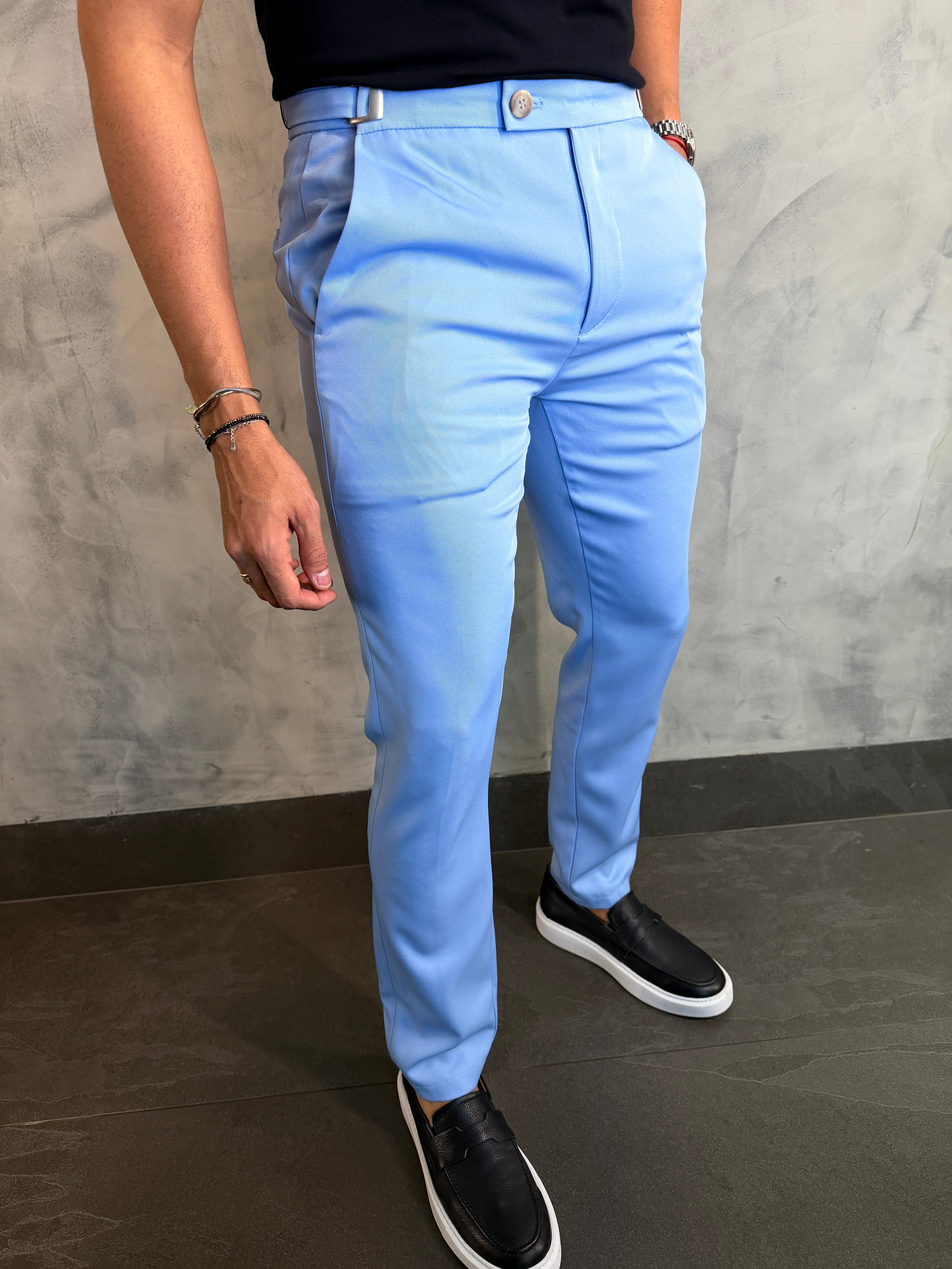 CALÇA ALF. VIENA AJUSTE CATRACA PONTO H AZUL BB