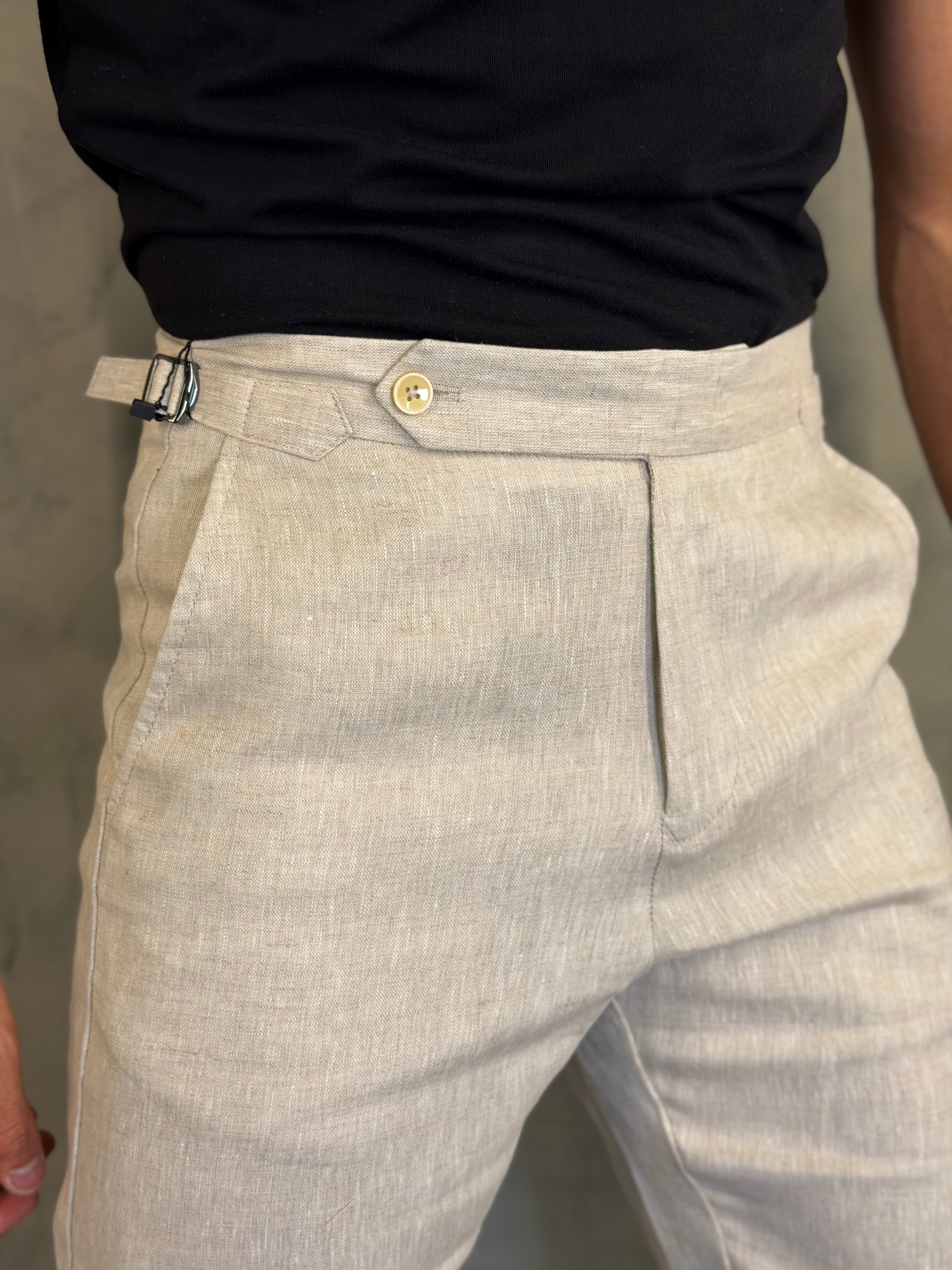 CALÇA ALF. PURO LINHO RESORT PONTO H