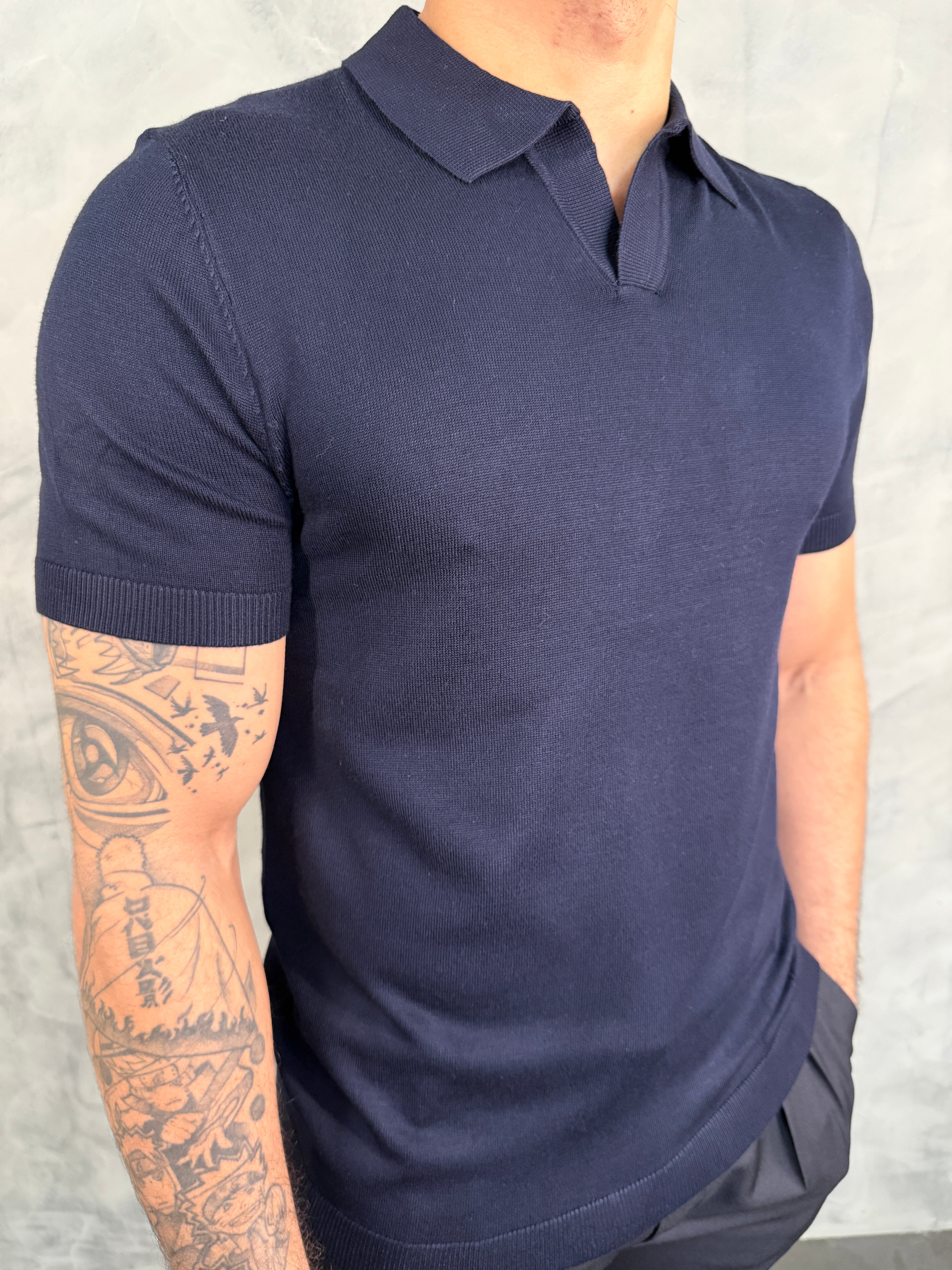 POLO TRICOT GOLA V PONTO H