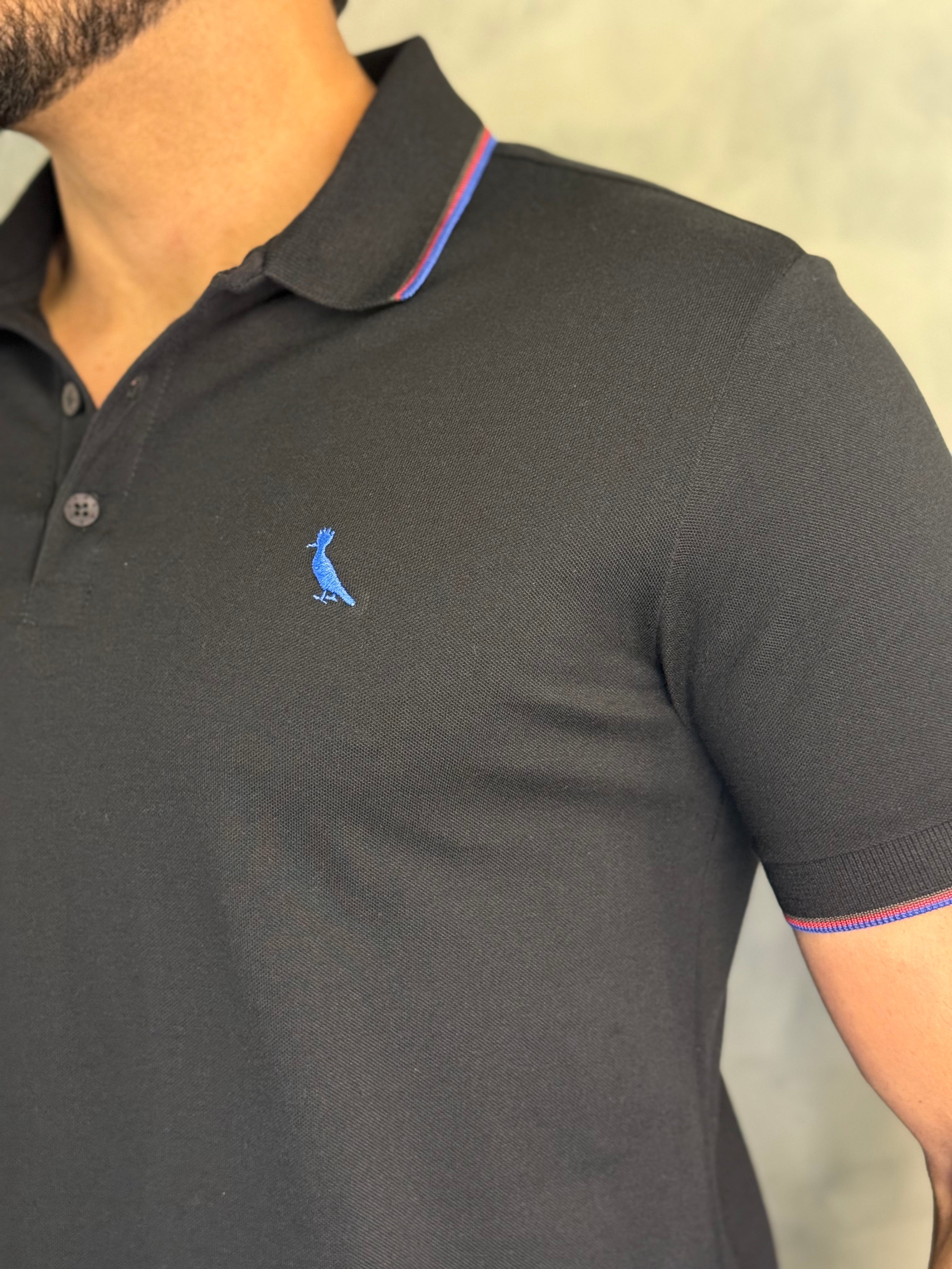 POLO ENXUTO NOVO FRISO RESERVA PRETO