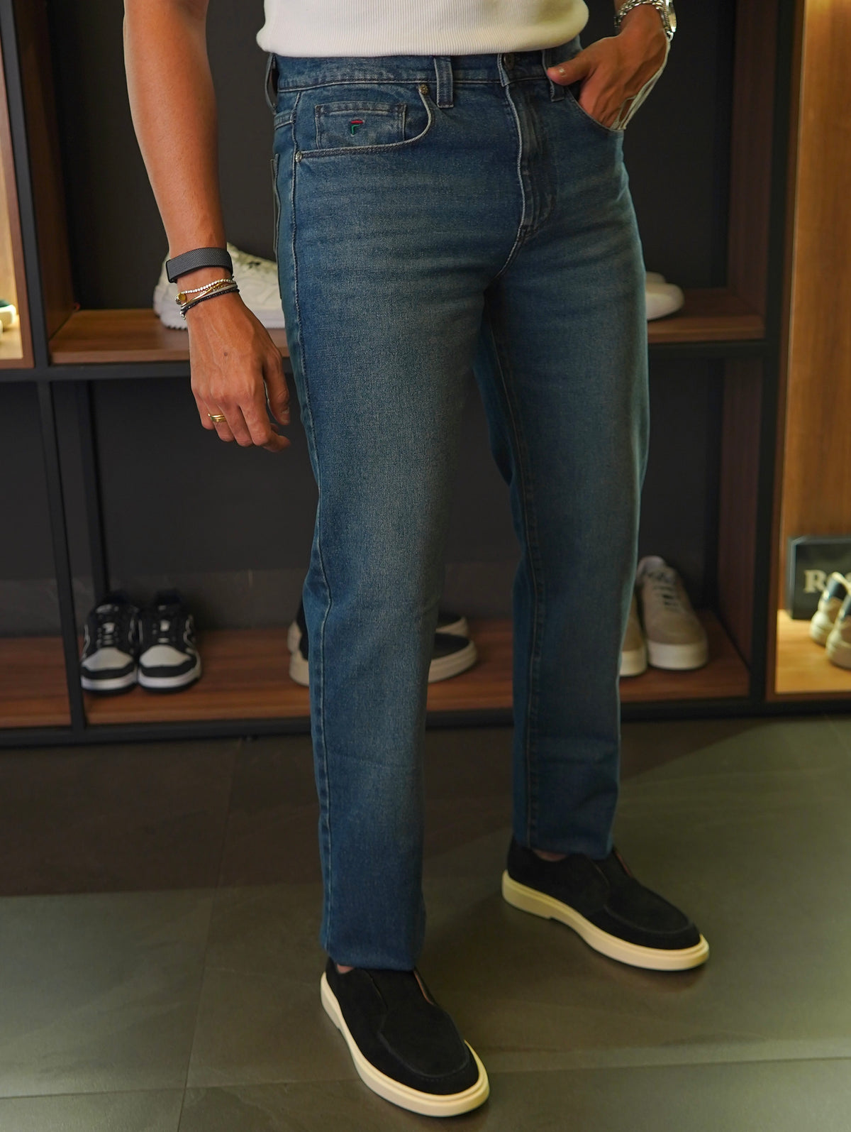 CALÇA JEANS REGULAR FIDELI AZUL ESCURO