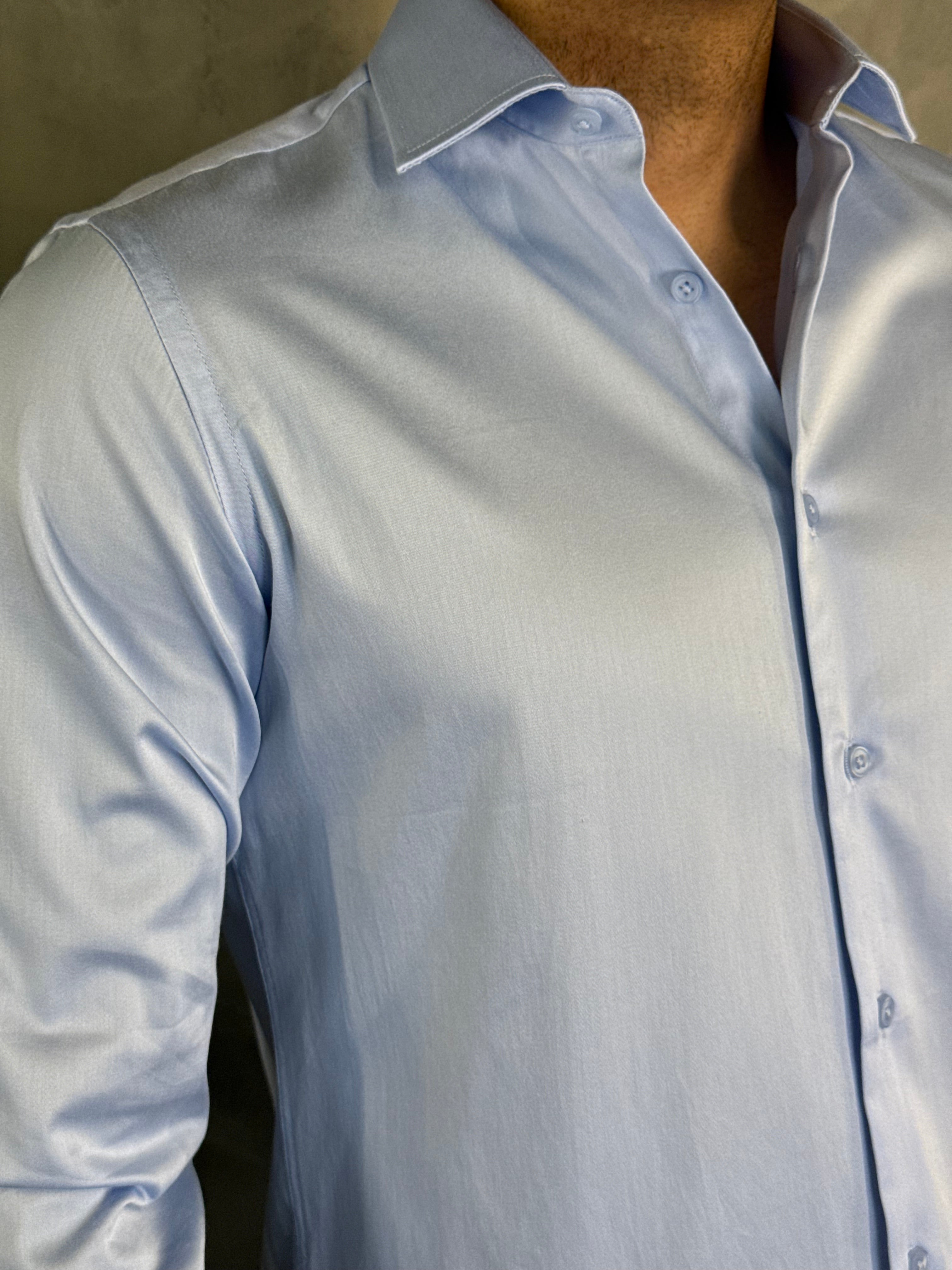 CAMISA M/L ACETINADA PONTO H