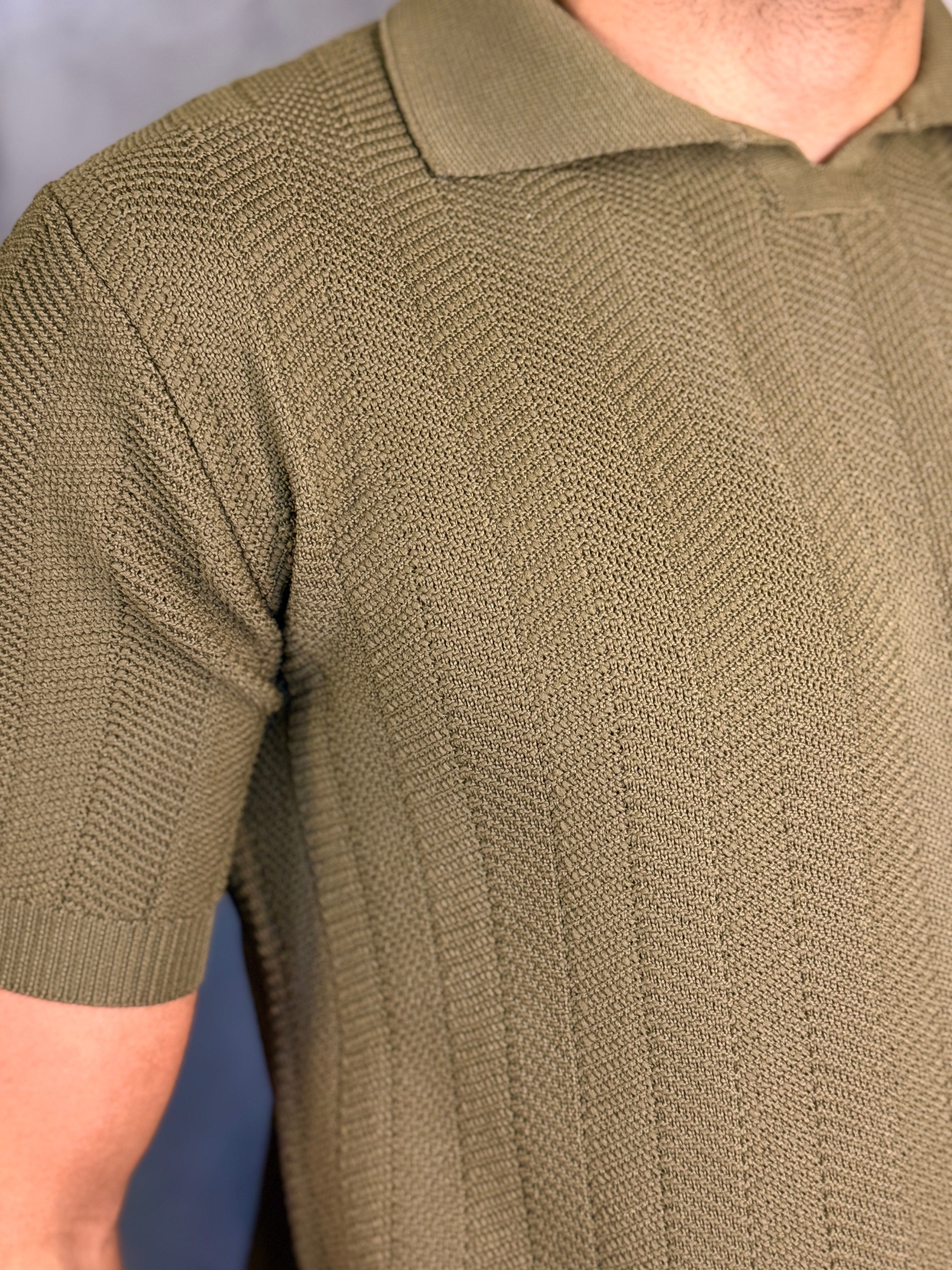 GOLA POLO TRICOT ESCAMA PONTO H VERDE
