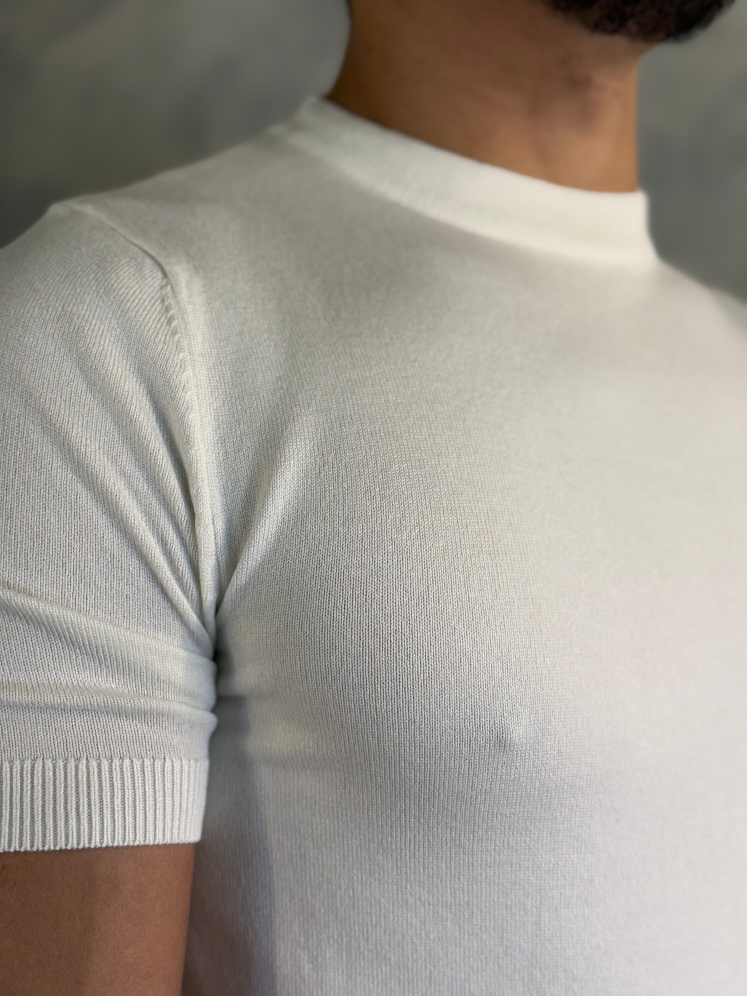 CAMISETA GOLA ALTA TRICOT PONTO H