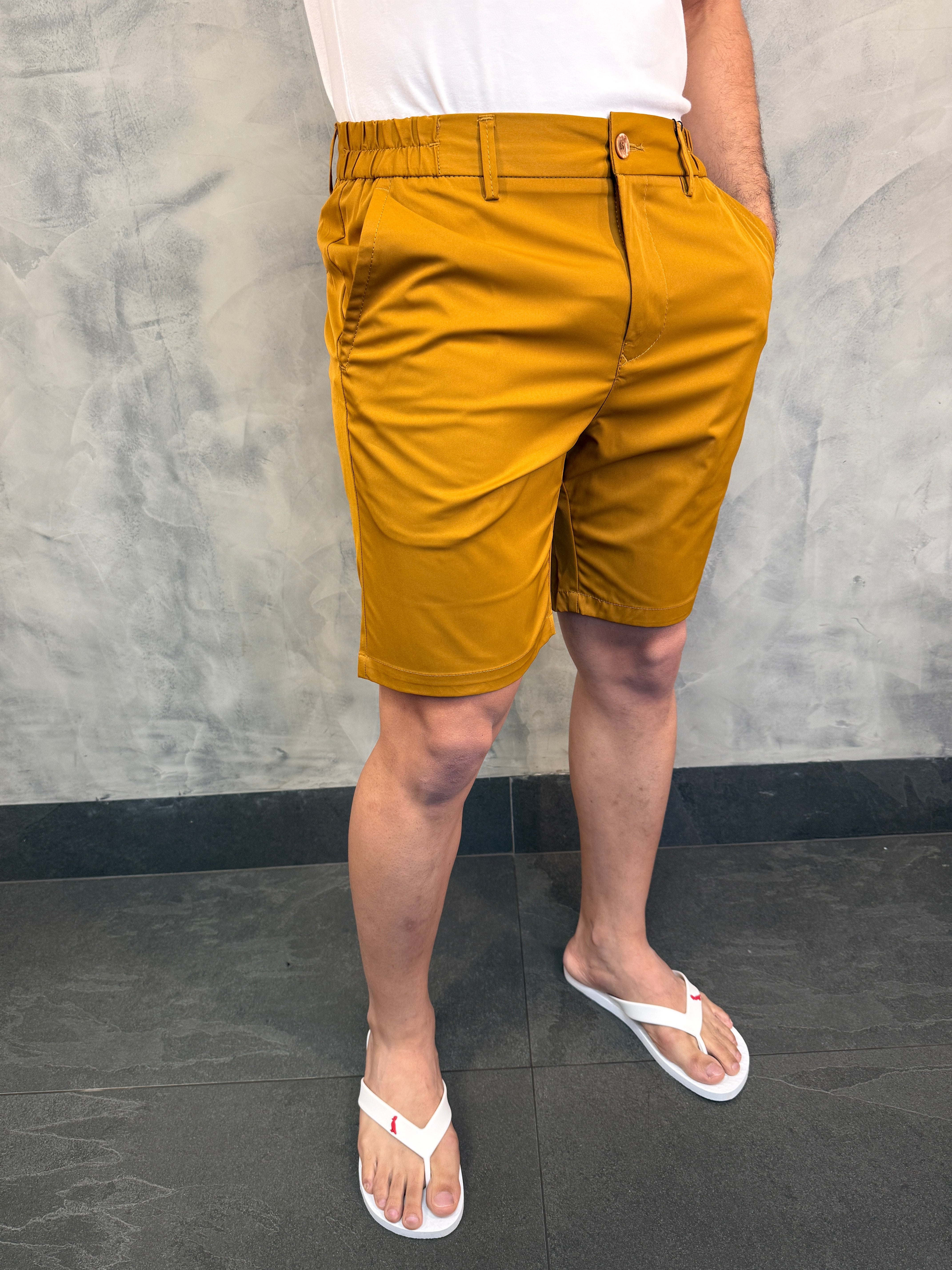 BERMUDA CASUAL-DAY C/ CINTURA ELÁSTICA PONTO H FERRUGEM