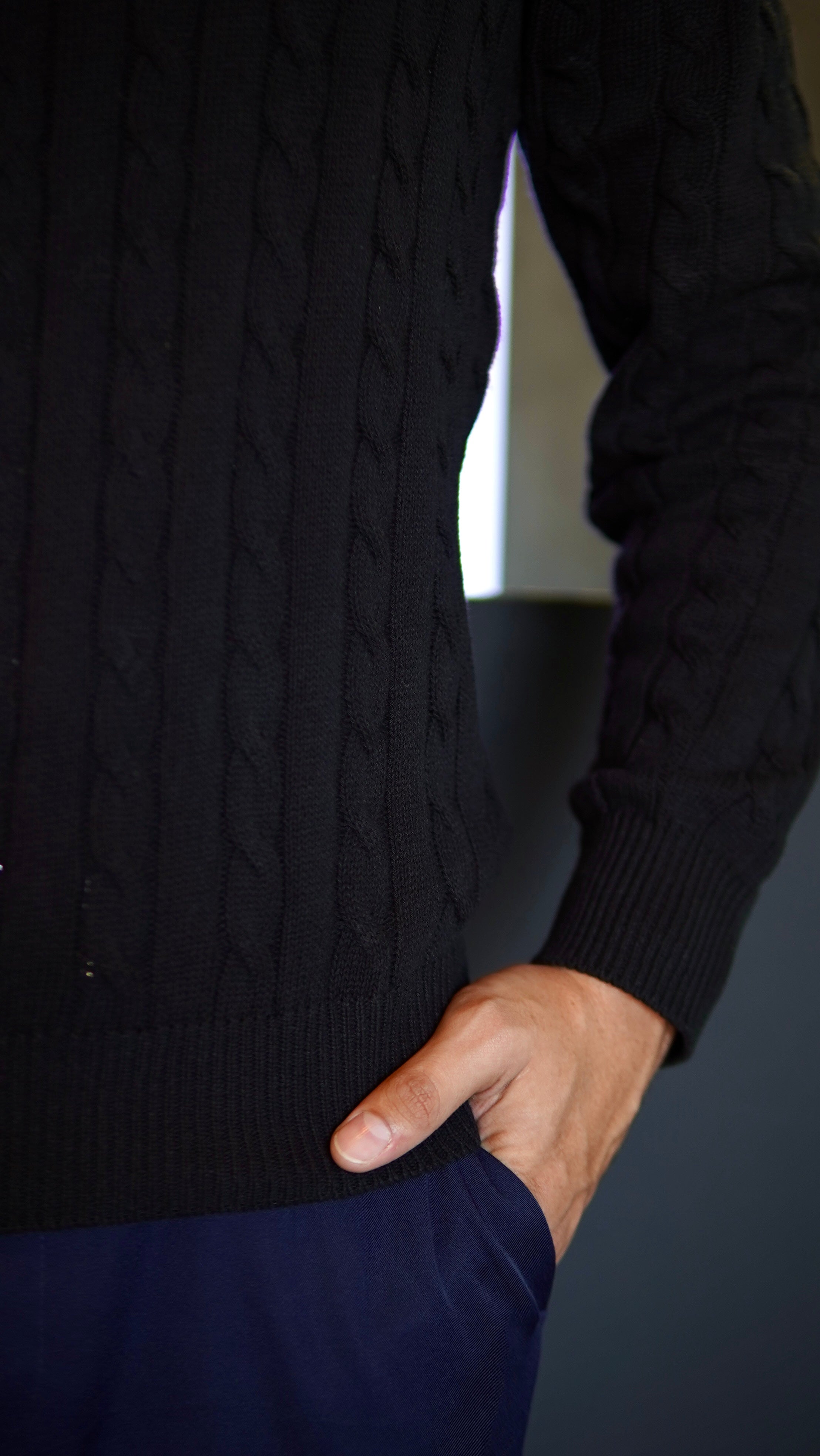SUETER TRICOT COTTON ANKOR PRETO