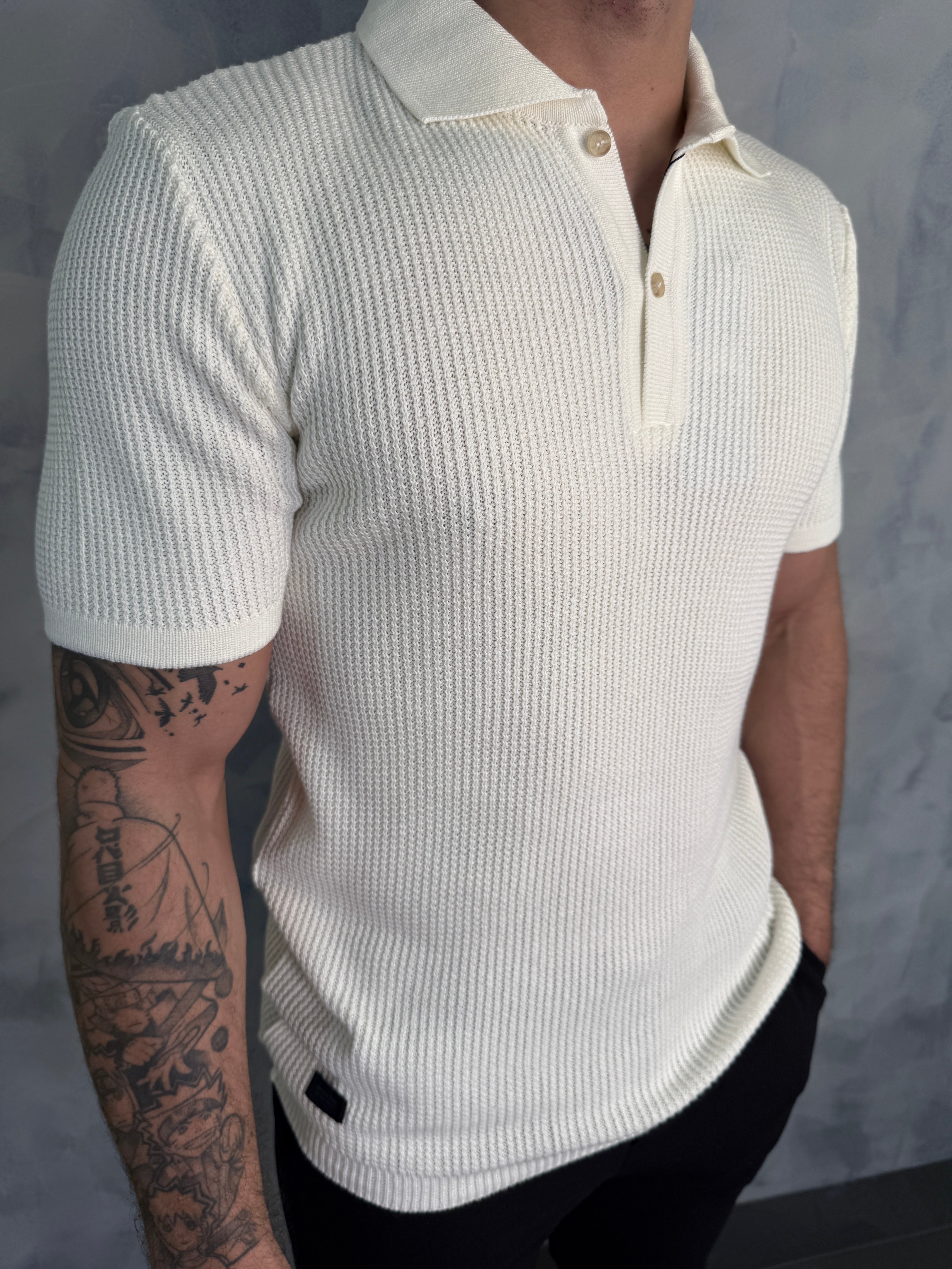 POLO TRICOT TEXTURA SPORT KINGEJOE OFF WHITE