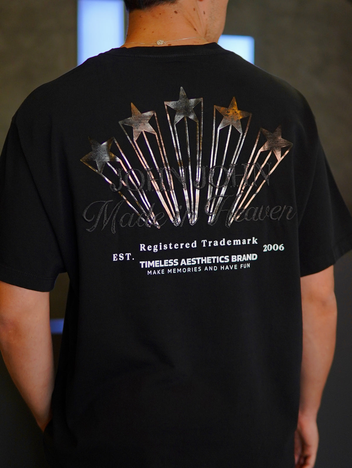 T SHIRT BOX HEAVEN STARS JOHN JOHN PRETO