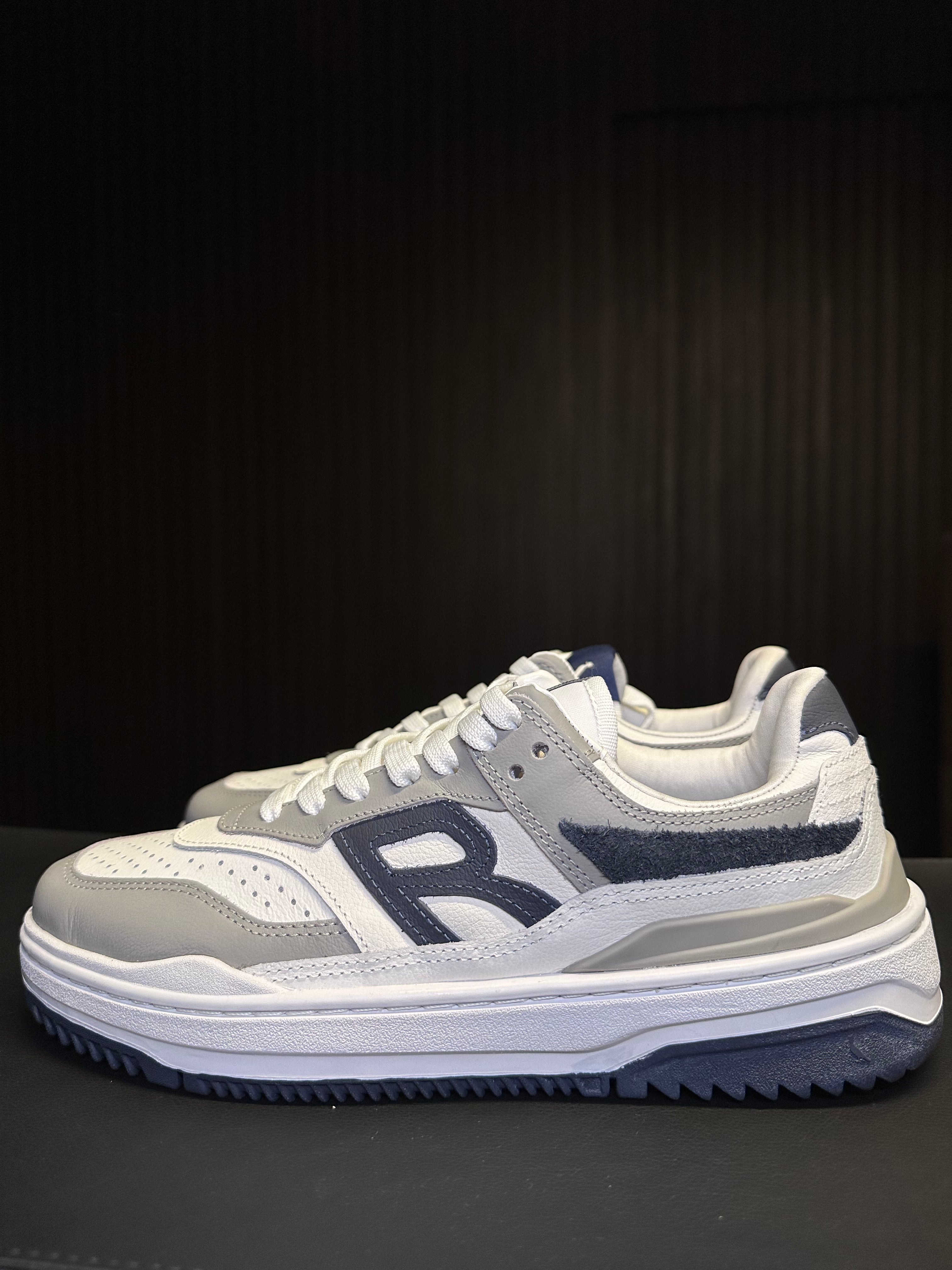 TÊNIS R-BROOX RESERVA PRATA/BRANCO/MARINHO