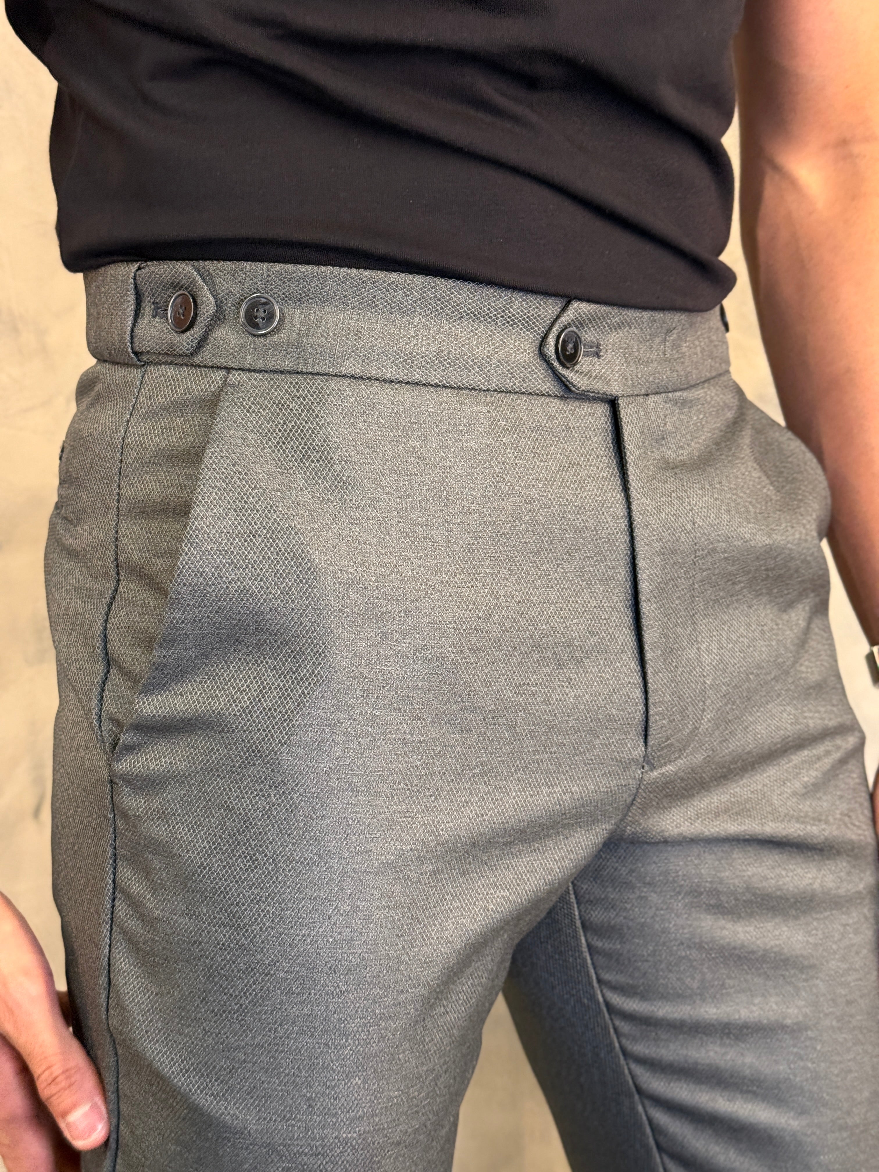 CALCA ALF. SLIM STRETCH AJUSTE BOTÃO ELÁSTICO PONTO H