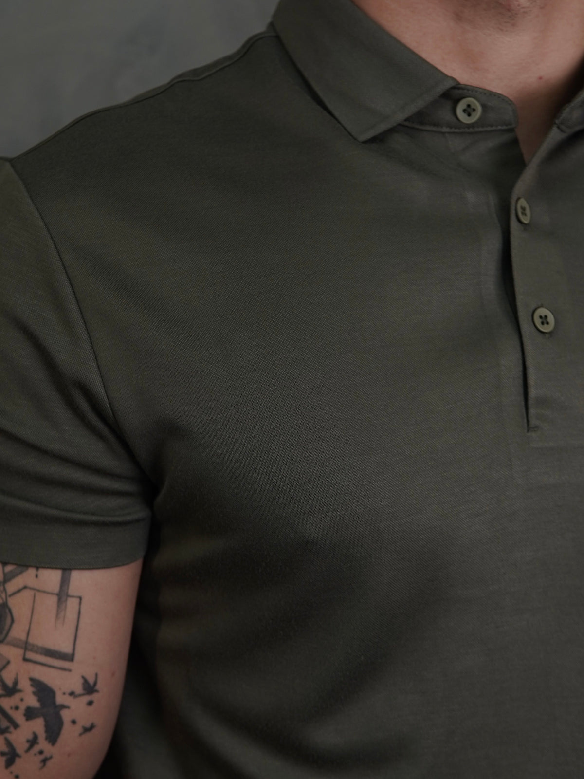 POLO ALGODÃO TECH PONTO H VERDE MILITAR
