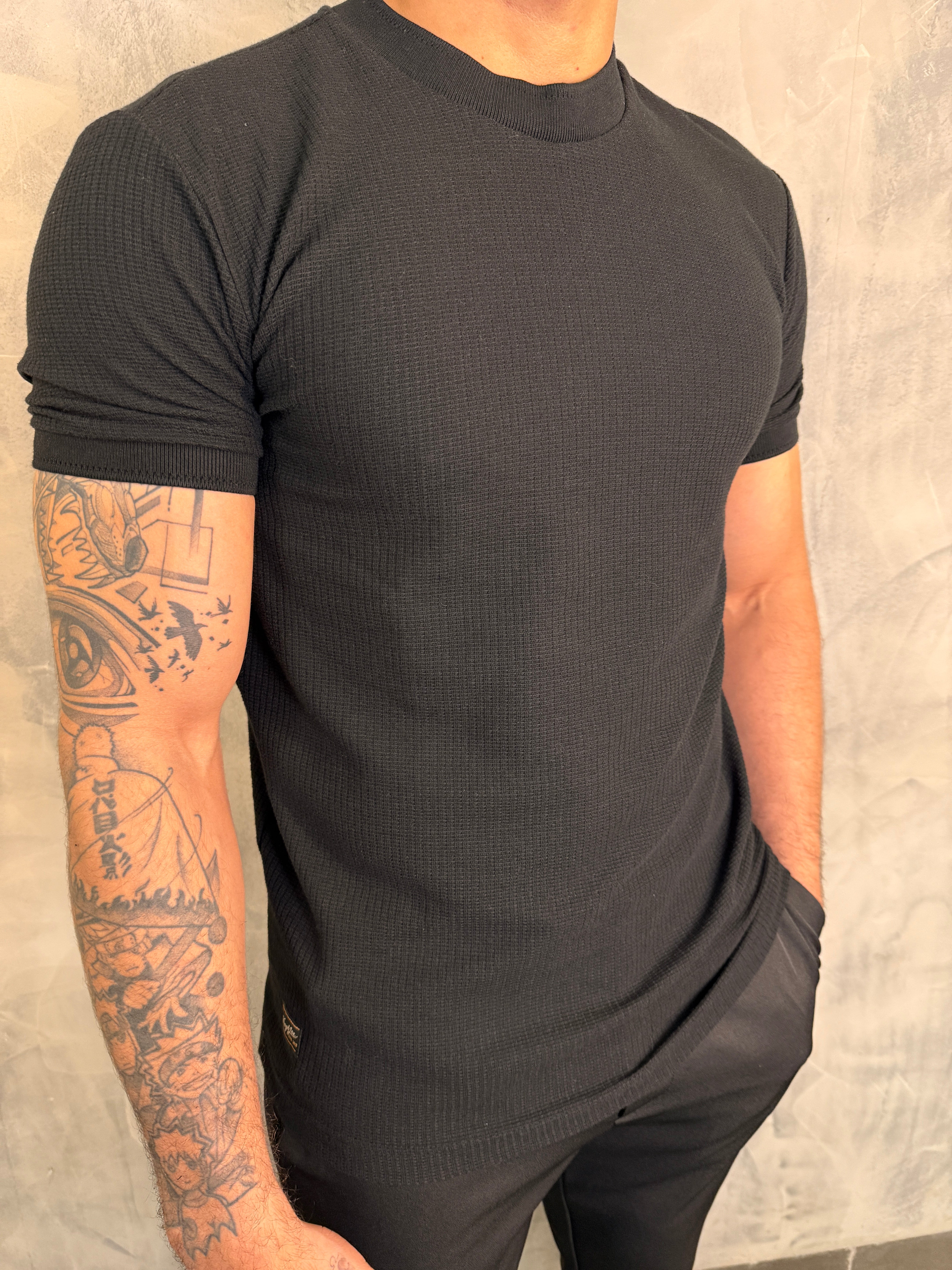 CAMISETA TEXTURA TRICOT SPORT KINGEJOE PRETO