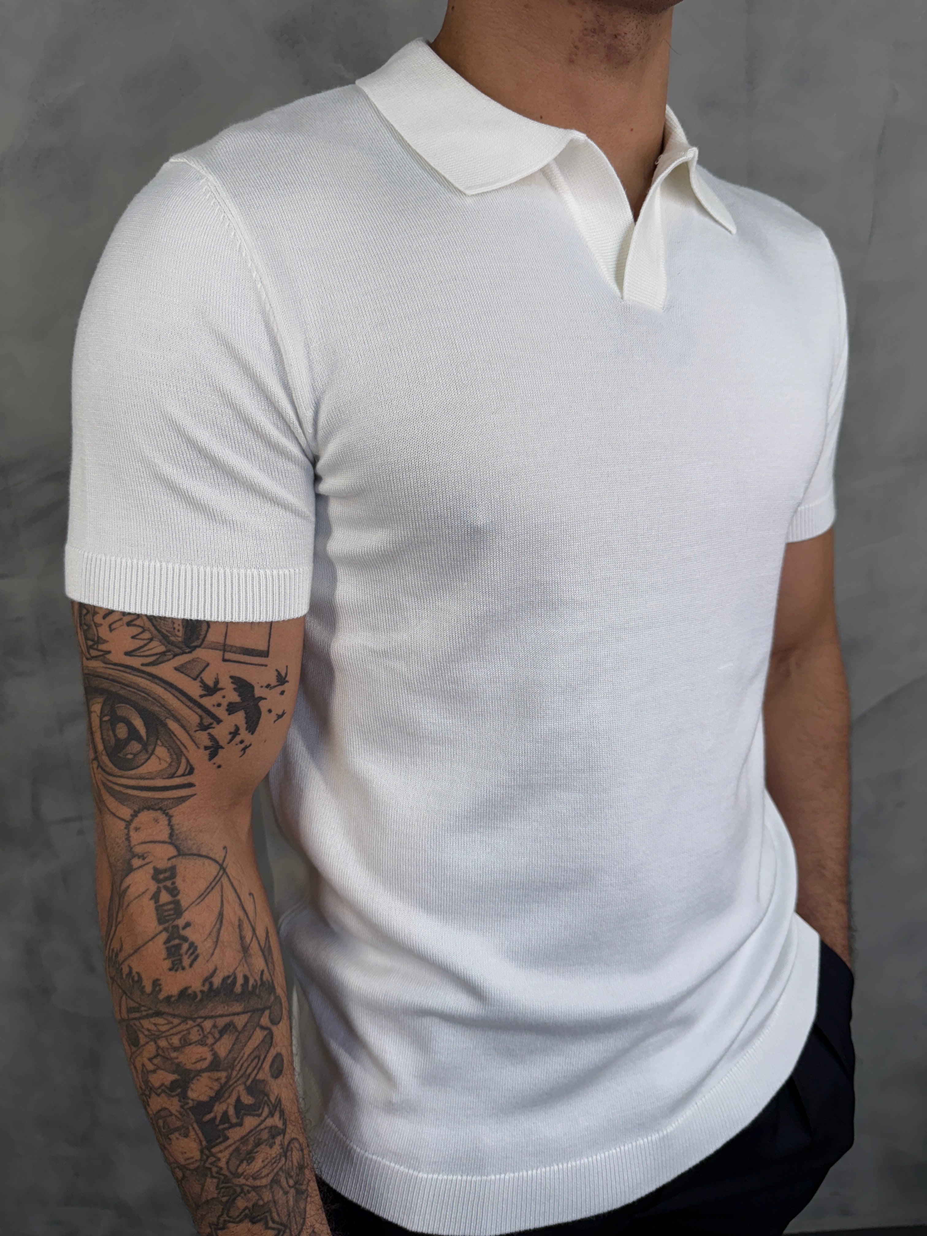 POLO TRICOT GOLA V PONTO H