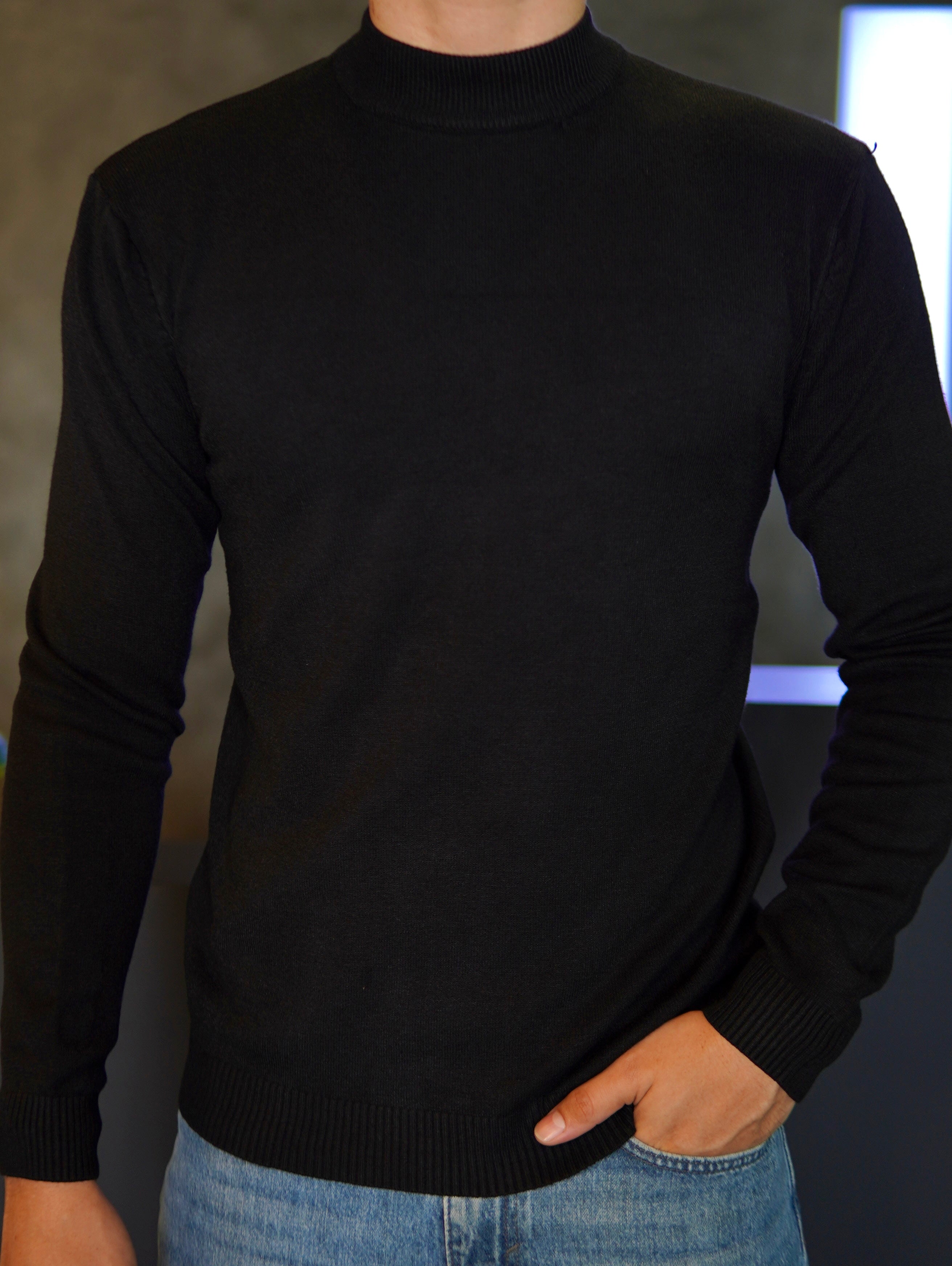SUETER TRICOT GOLA ALTA PONTO H