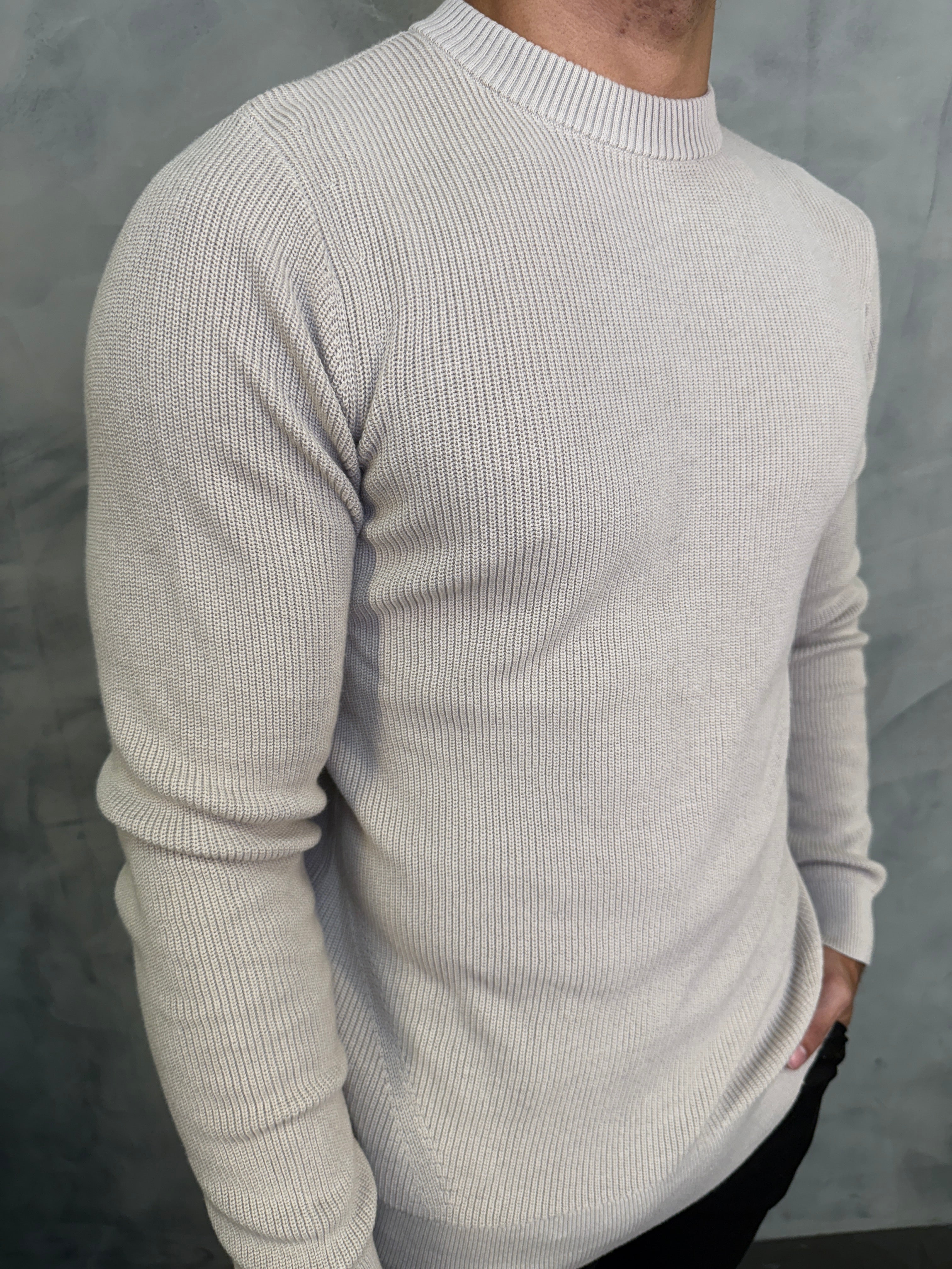 SUETER TRICOT TEXTURA ALGODÃO PONTO H